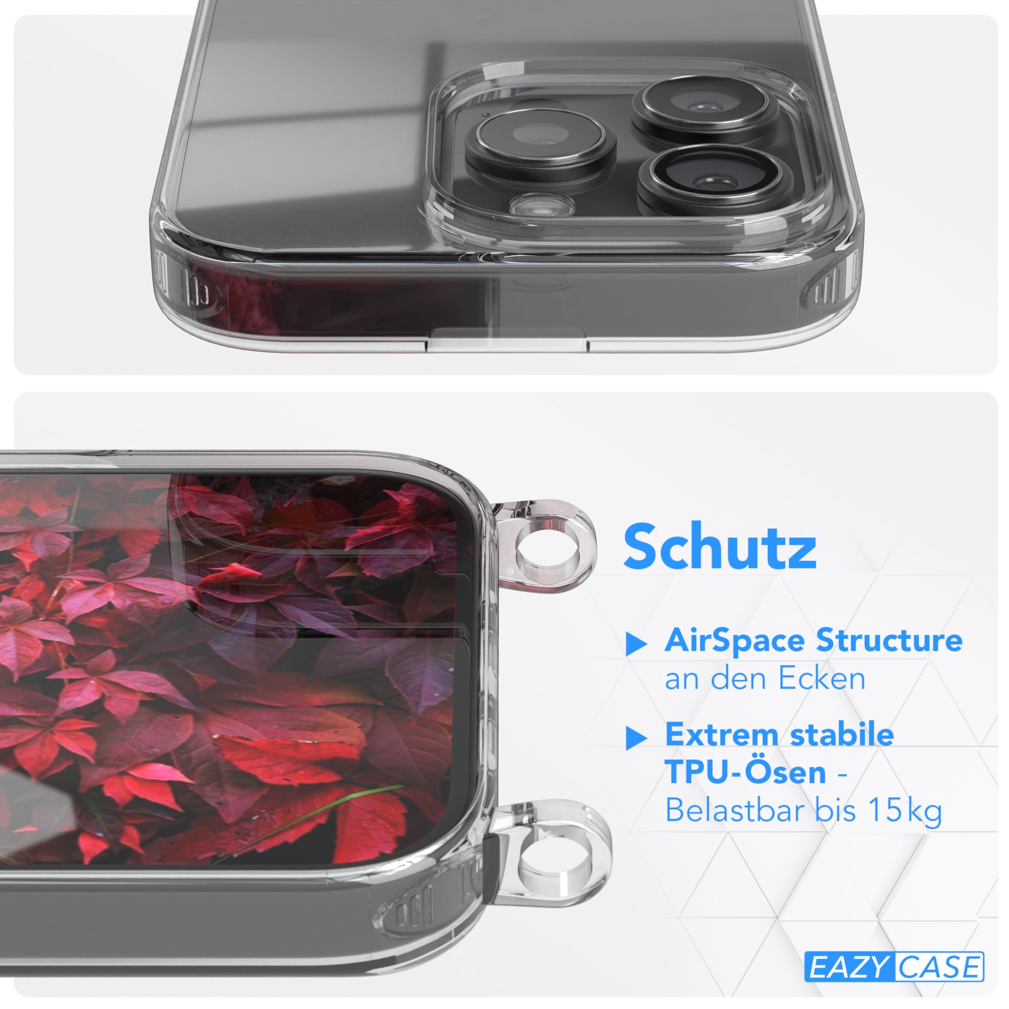 iPhone 16 Pro Hülle + Uni Kordel