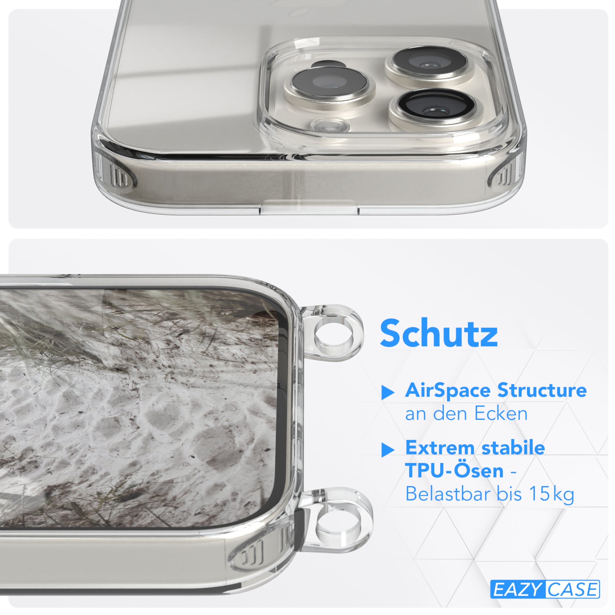 iPhone 16 Pro Hülle + Uni Kordel