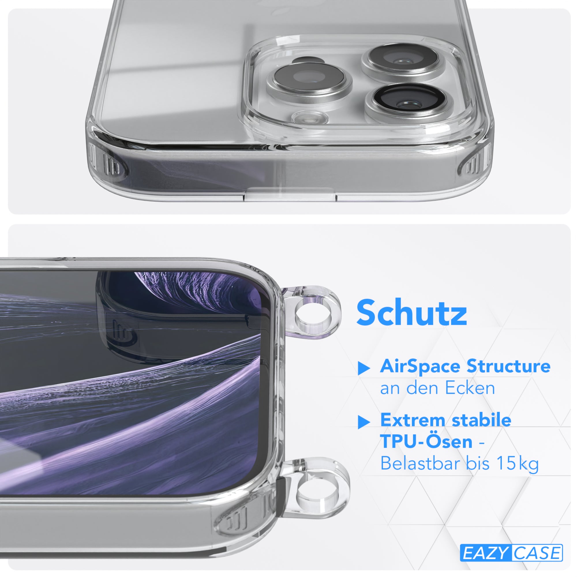 iPhone 16 Pro Hülle + Uni Kordel