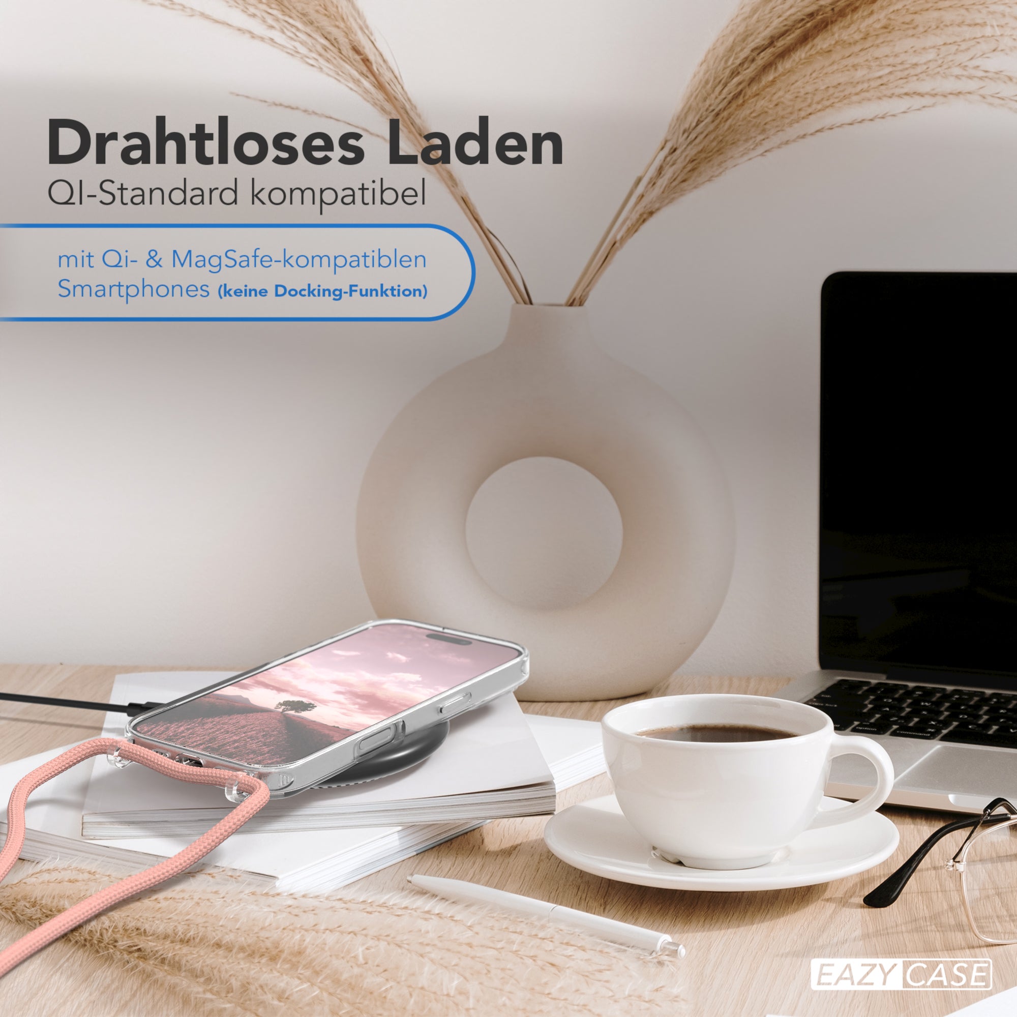 iPhone 16 Pro transparente Hülle + Kordel
