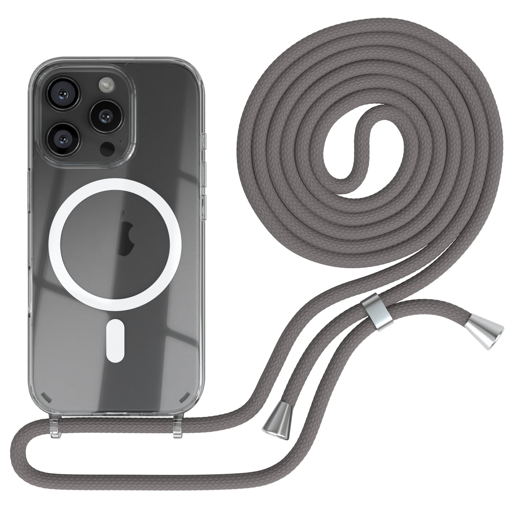 iPhone 16 Pro transparente Hülle + Kordel mit MagSafe