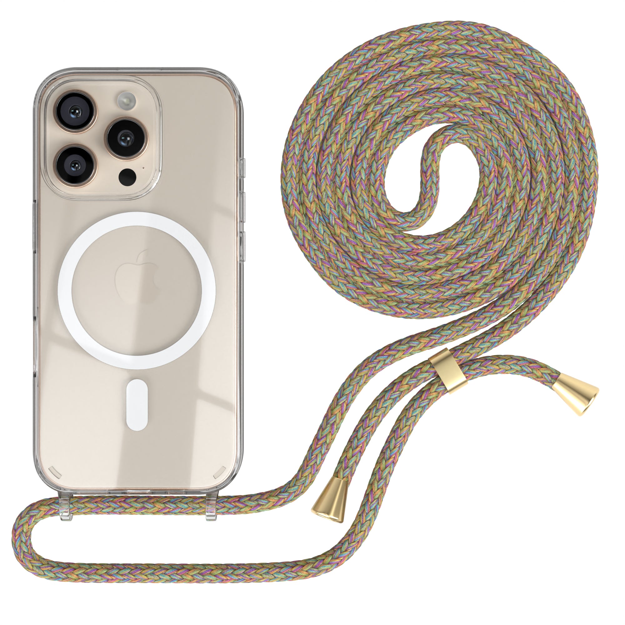 iPhone 16 Pro transparente Hülle + Kordel mit MagSafe