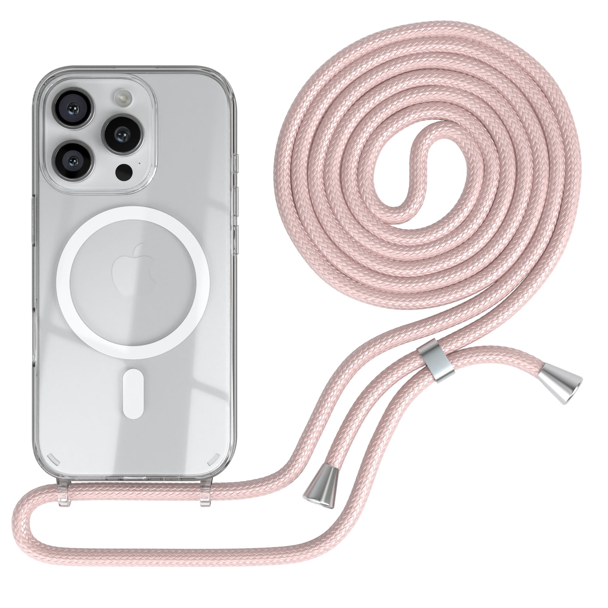 iPhone 16 Pro transparente Hülle + Kordel mit MagSafe