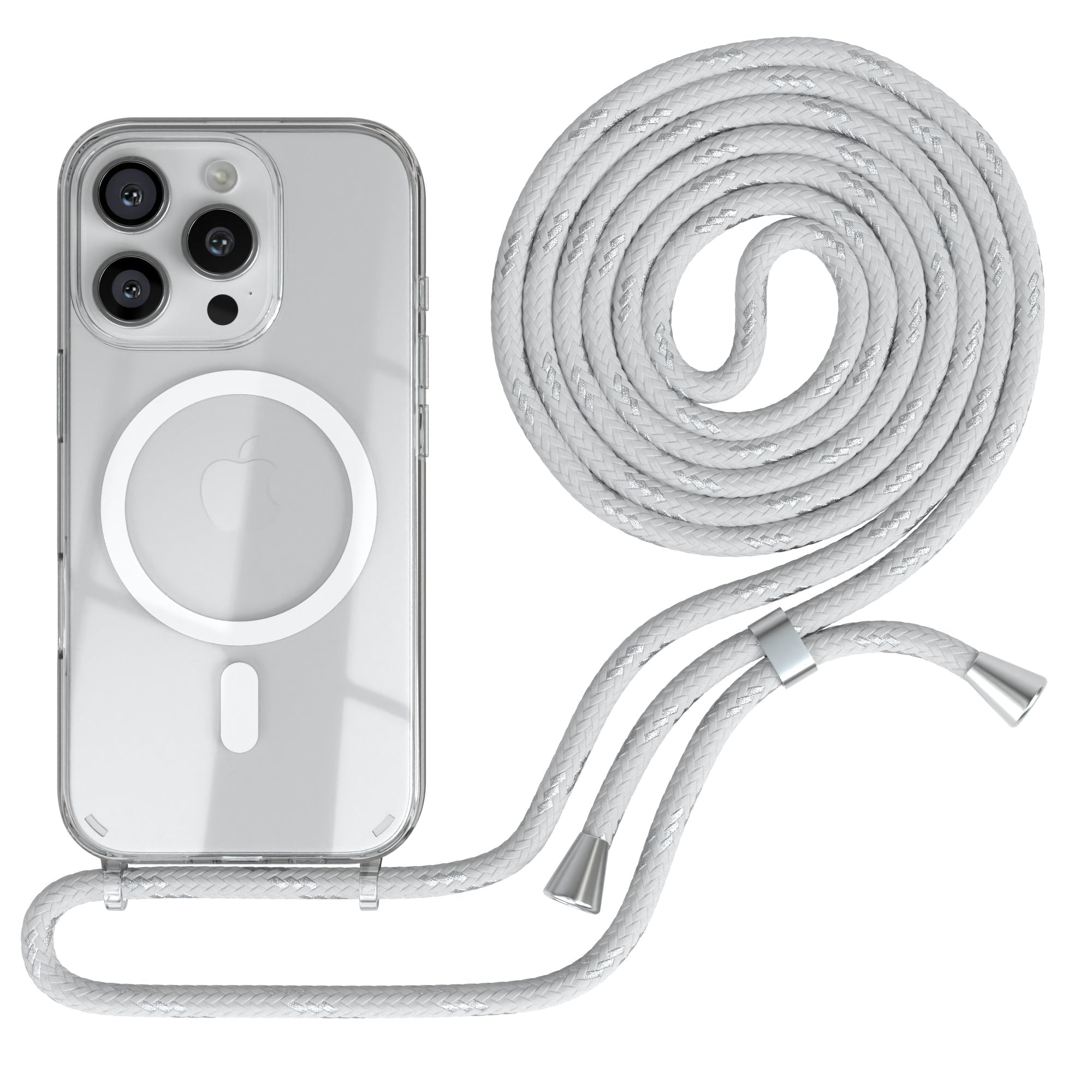 iPhone 16 Pro transparente Hülle + Kordel mit MagSafe
