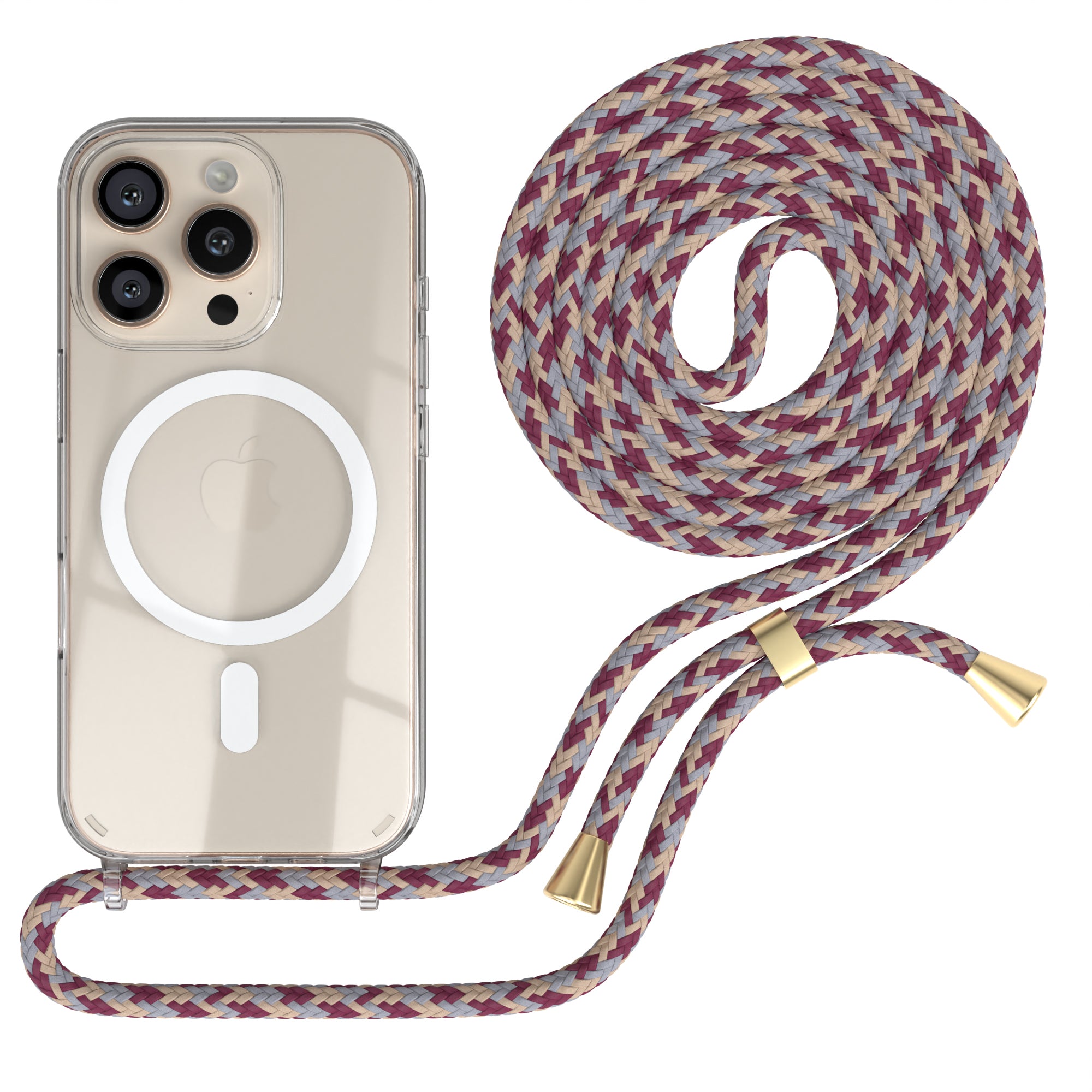 iPhone 16 Pro transparente Hülle + Kordel mit MagSafe