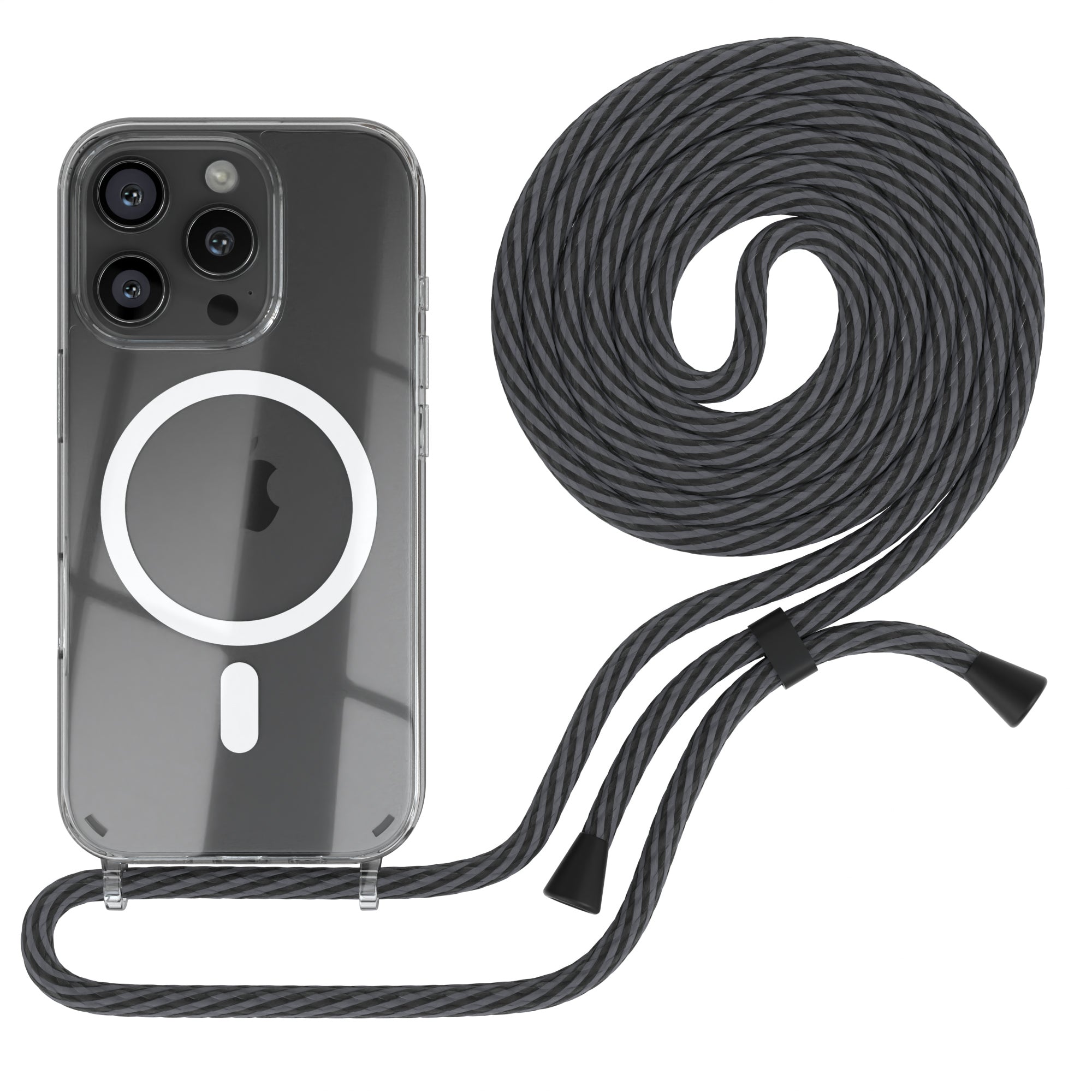 iPhone 16 Pro transparente Hülle + Kordel mit MagSafe