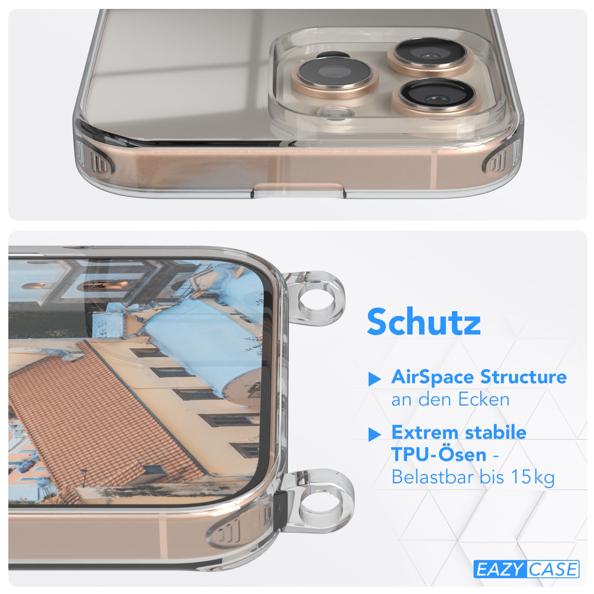 iPhone 16 Pro Max transparente Hülle + Kordel