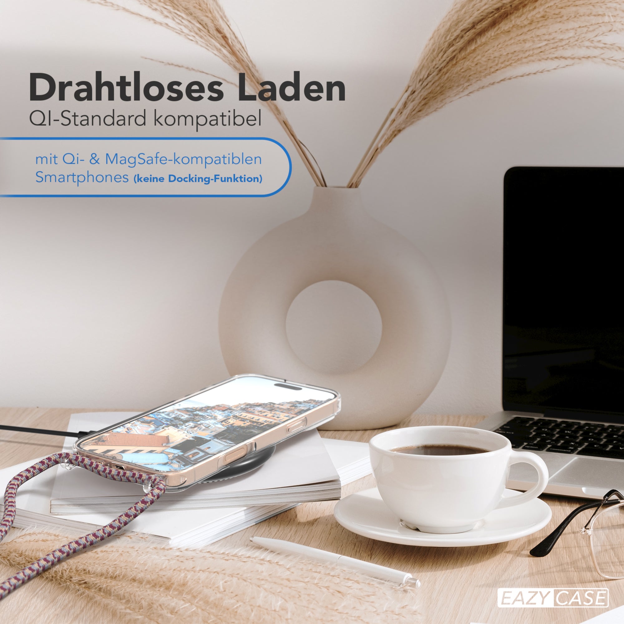 iPhone 16 Pro Max transparente Hülle + Kordel