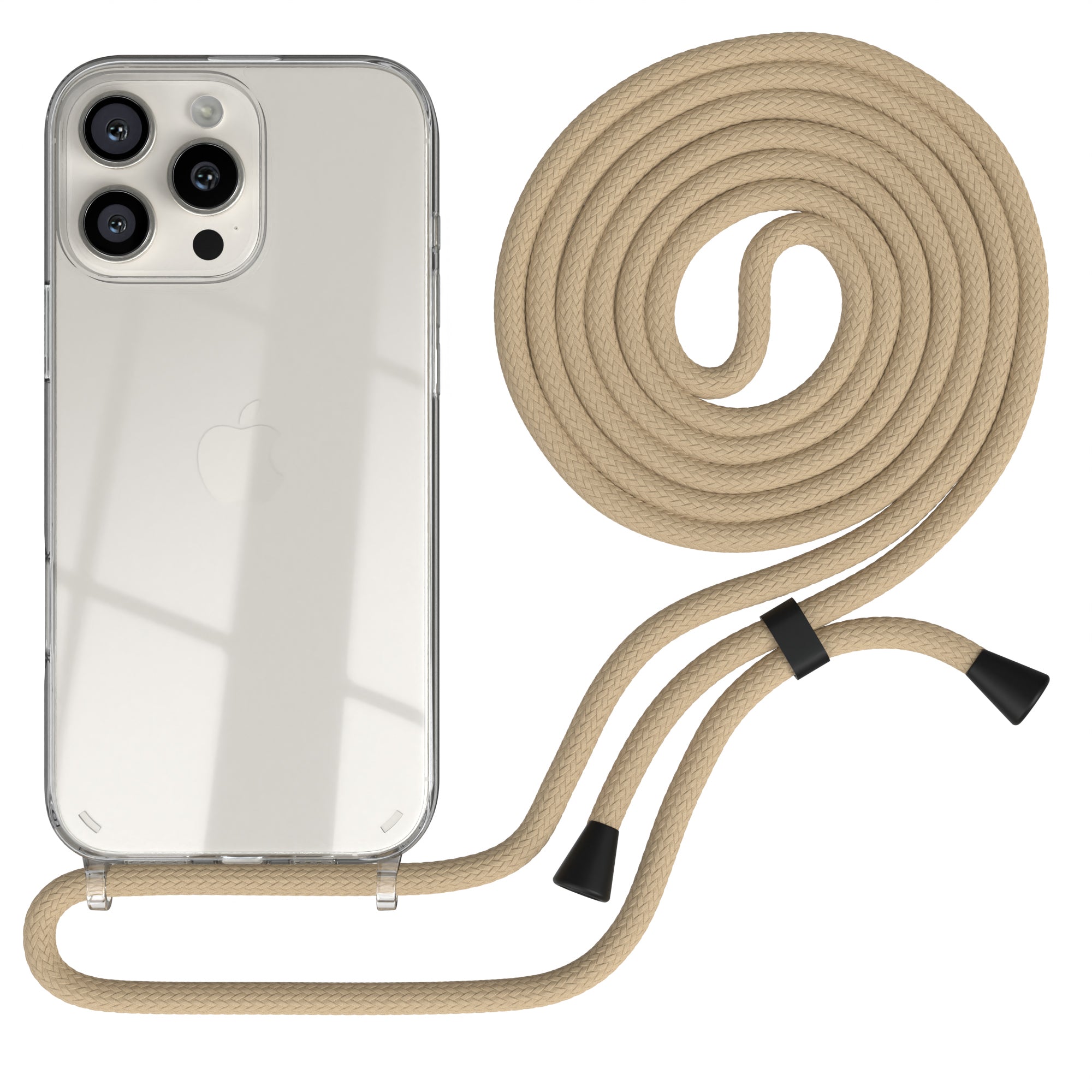 iPhone 16 Pro Max transparente Hülle + Kordel