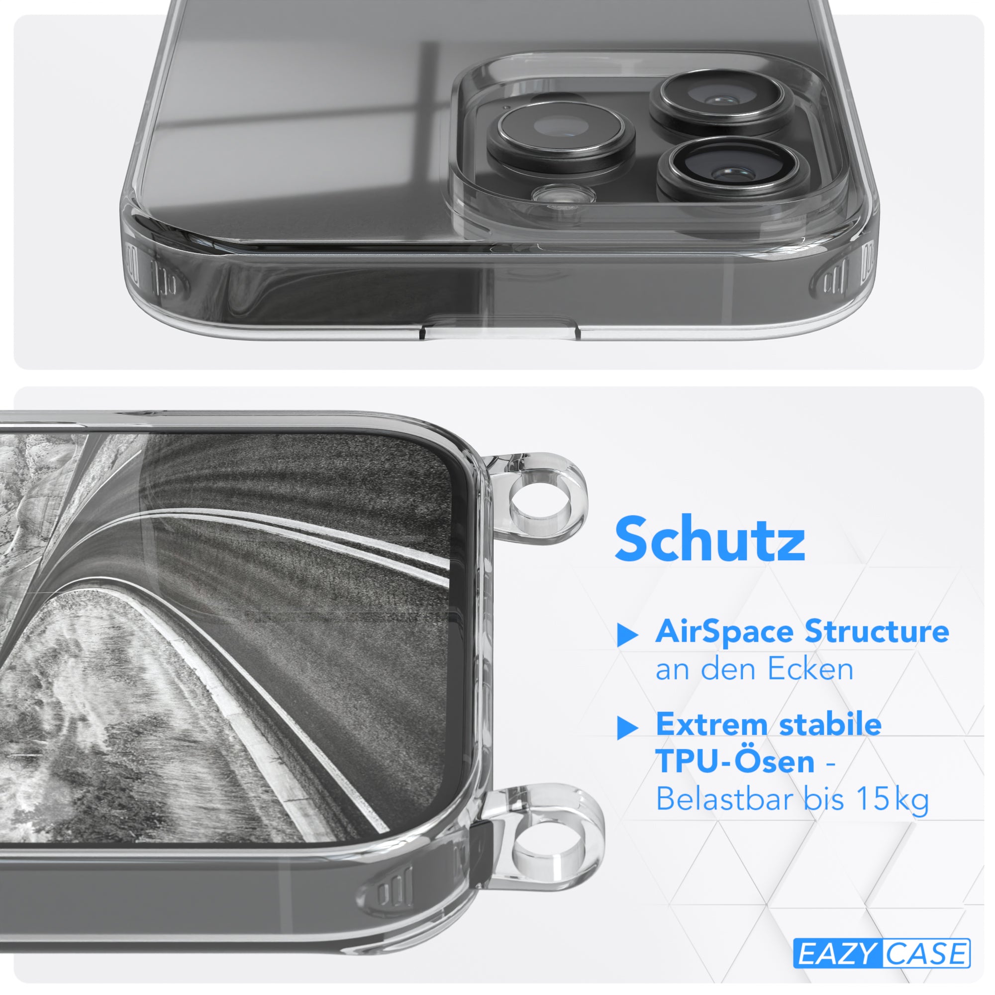 iPhone 16 Pro Max Hülle + Uni Kordel