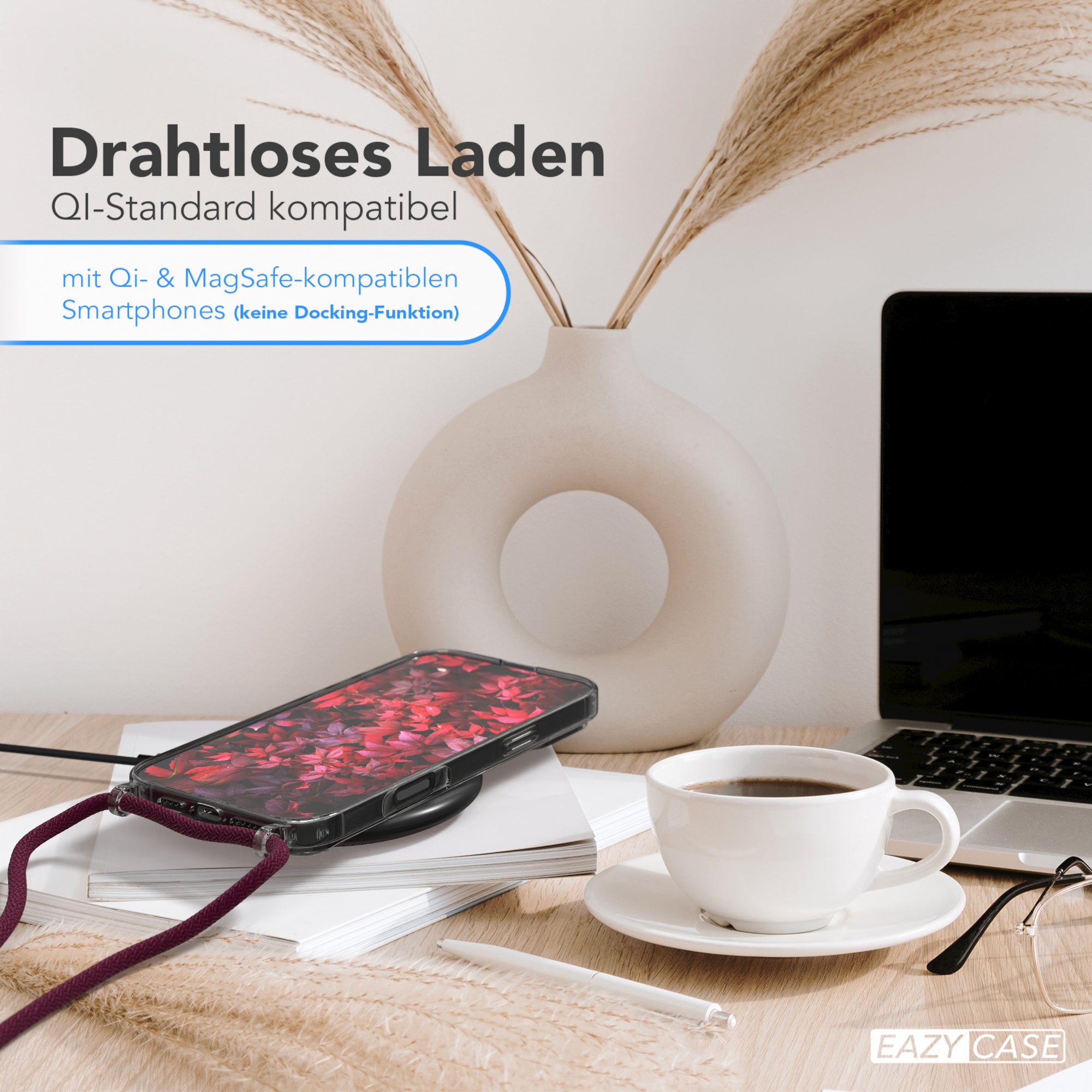 iPhone 16 Pro Max Hülle + Uni Kordel