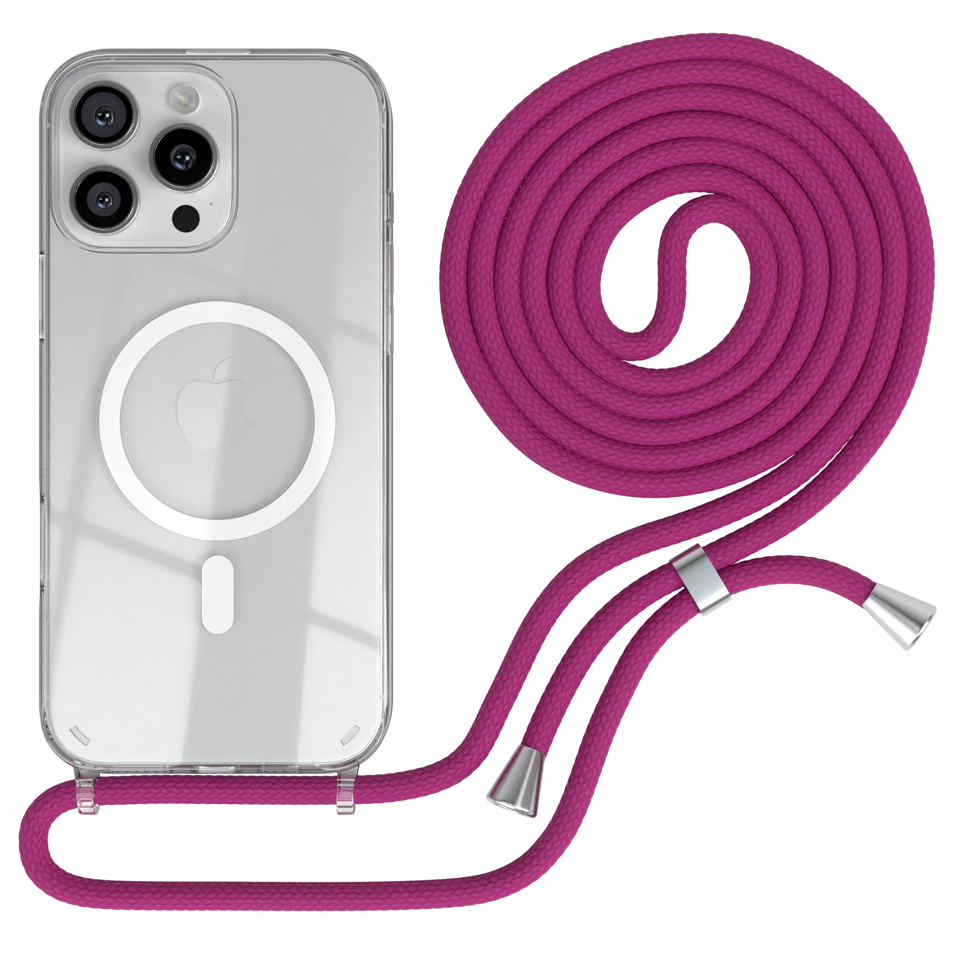 iPhone 16 Pro Max transparente Hülle + Kordel mit MagSafe