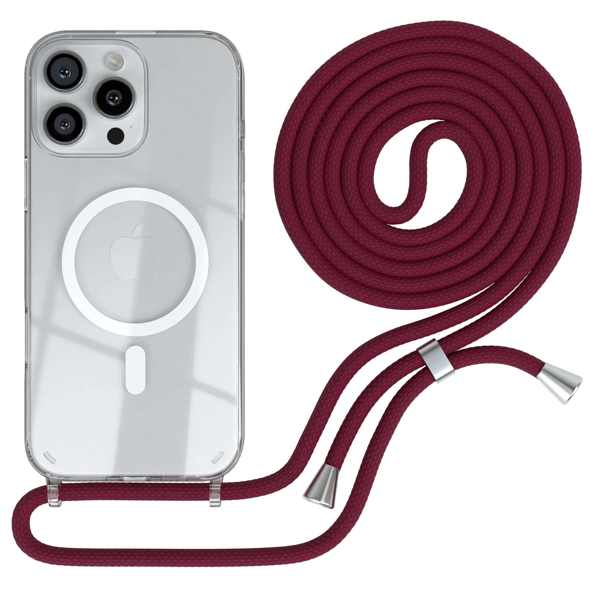 iPhone 16 Pro Max transparente Hülle + Kordel mit MagSafe