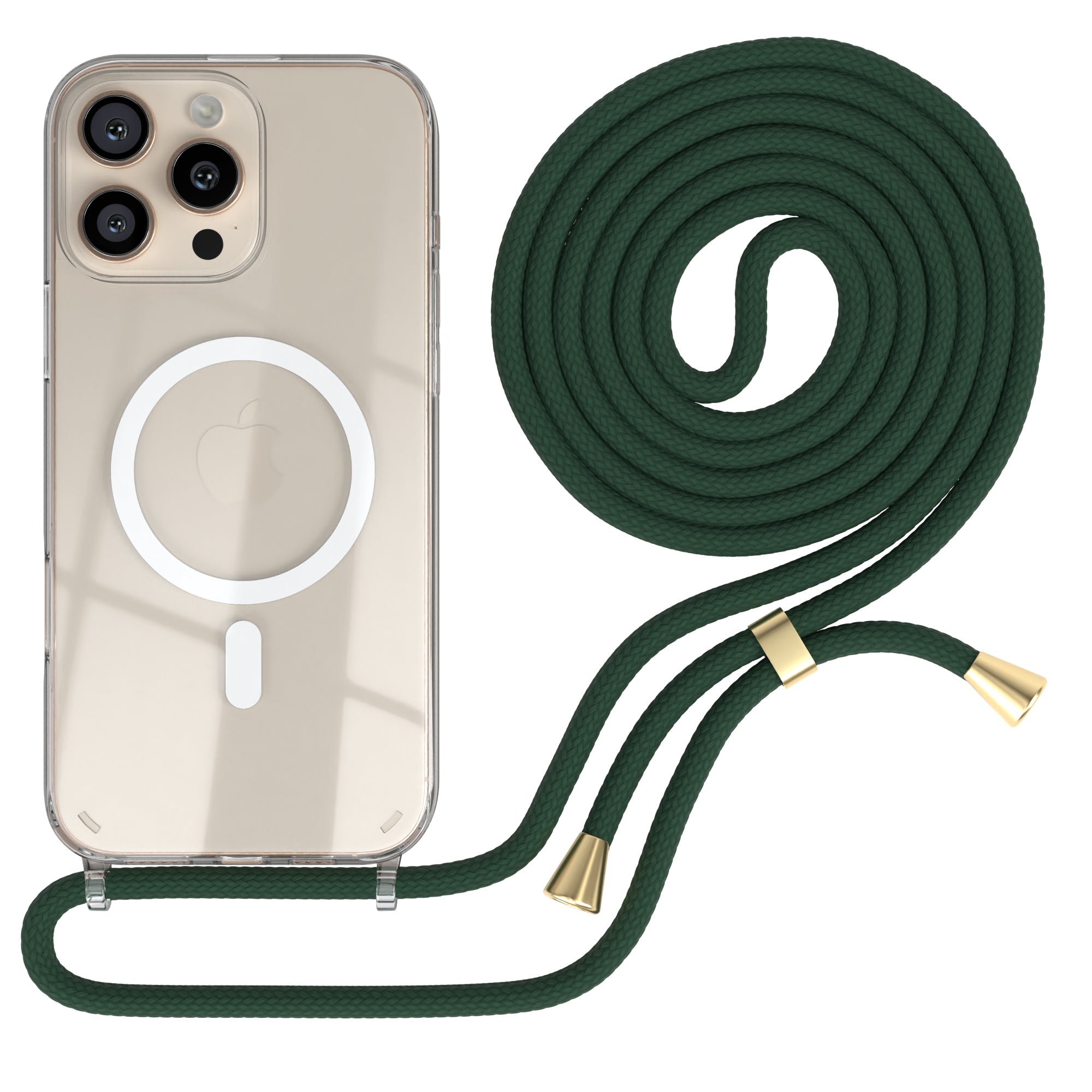 iPhone 16 Pro Max transparente Hülle + Kordel mit MagSafe