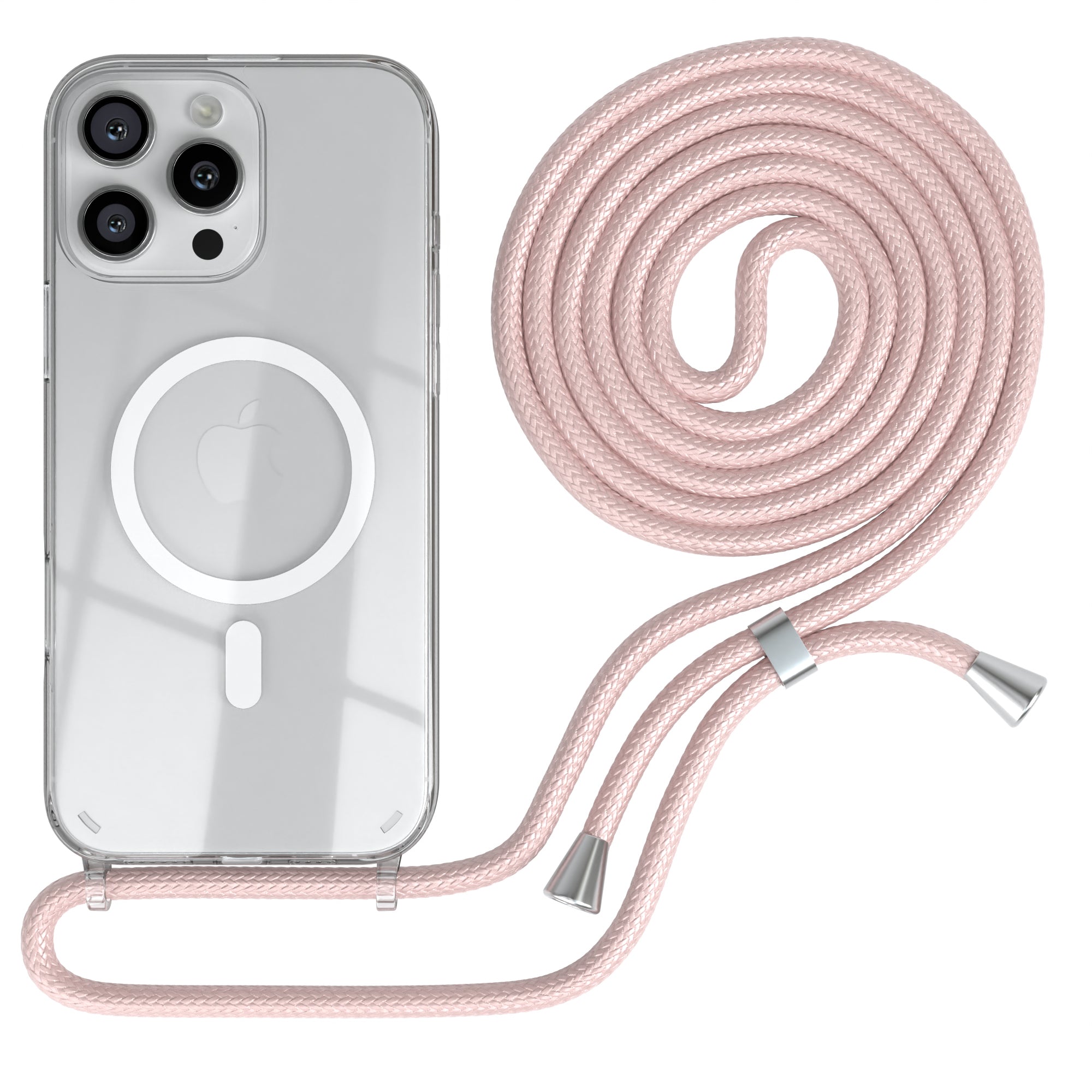 iPhone 16 Pro Max transparente Hülle + Kordel mit MagSafe