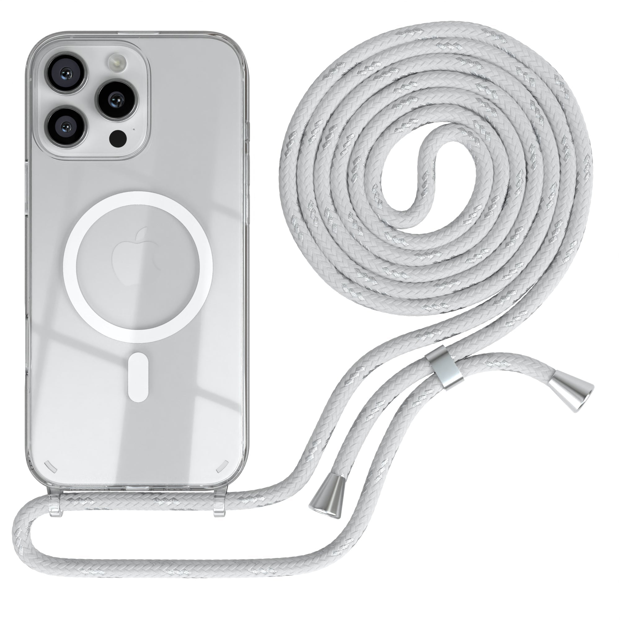 iPhone 16 Pro Max transparente Hülle + Kordel mit MagSafe