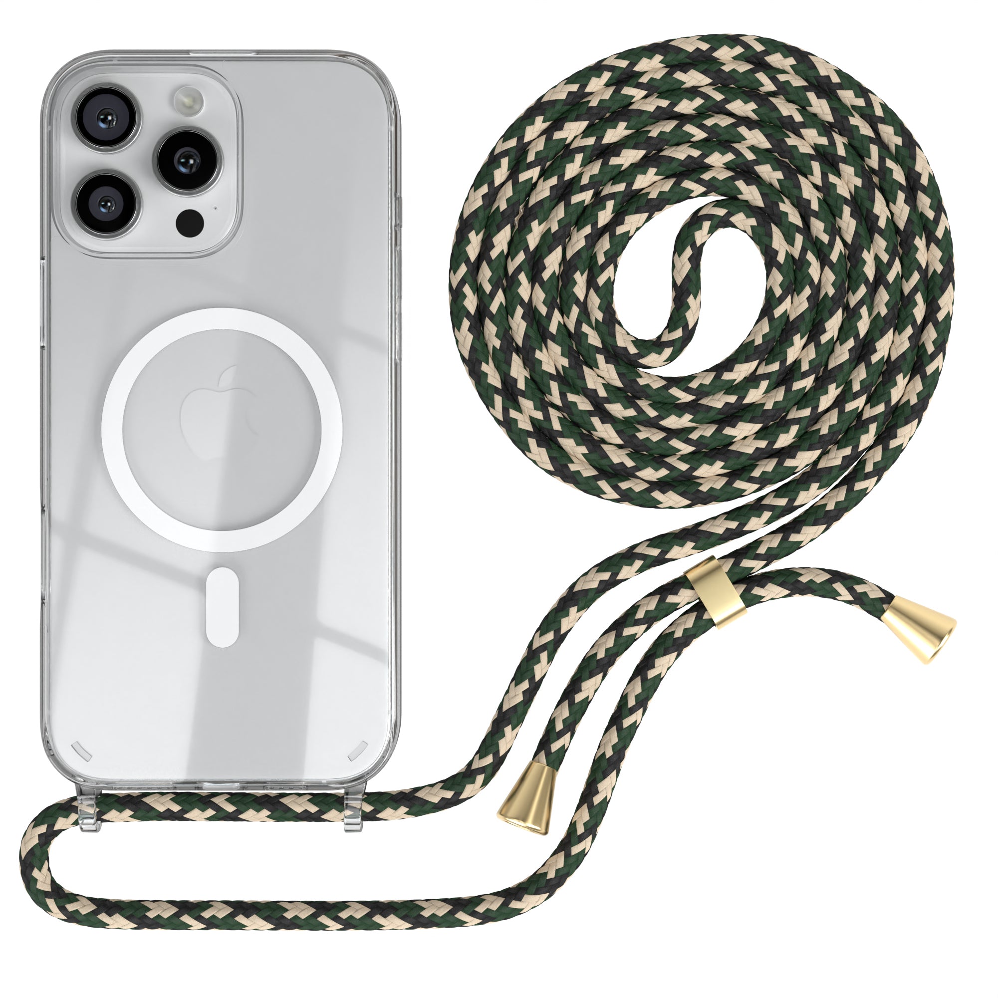 iPhone 16 Pro Max transparente Hülle + Kordel mit MagSafe