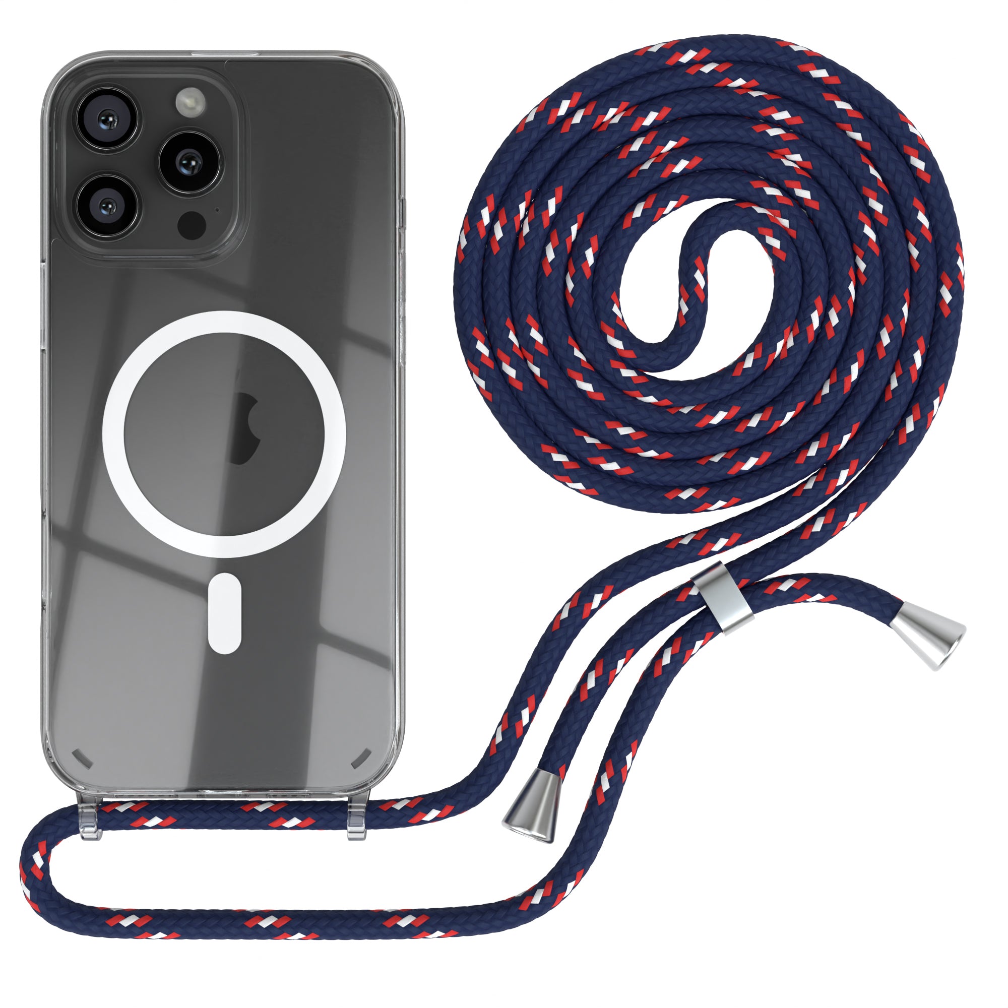 iPhone 16 Pro Max transparente Hülle + Kordel mit MagSafe