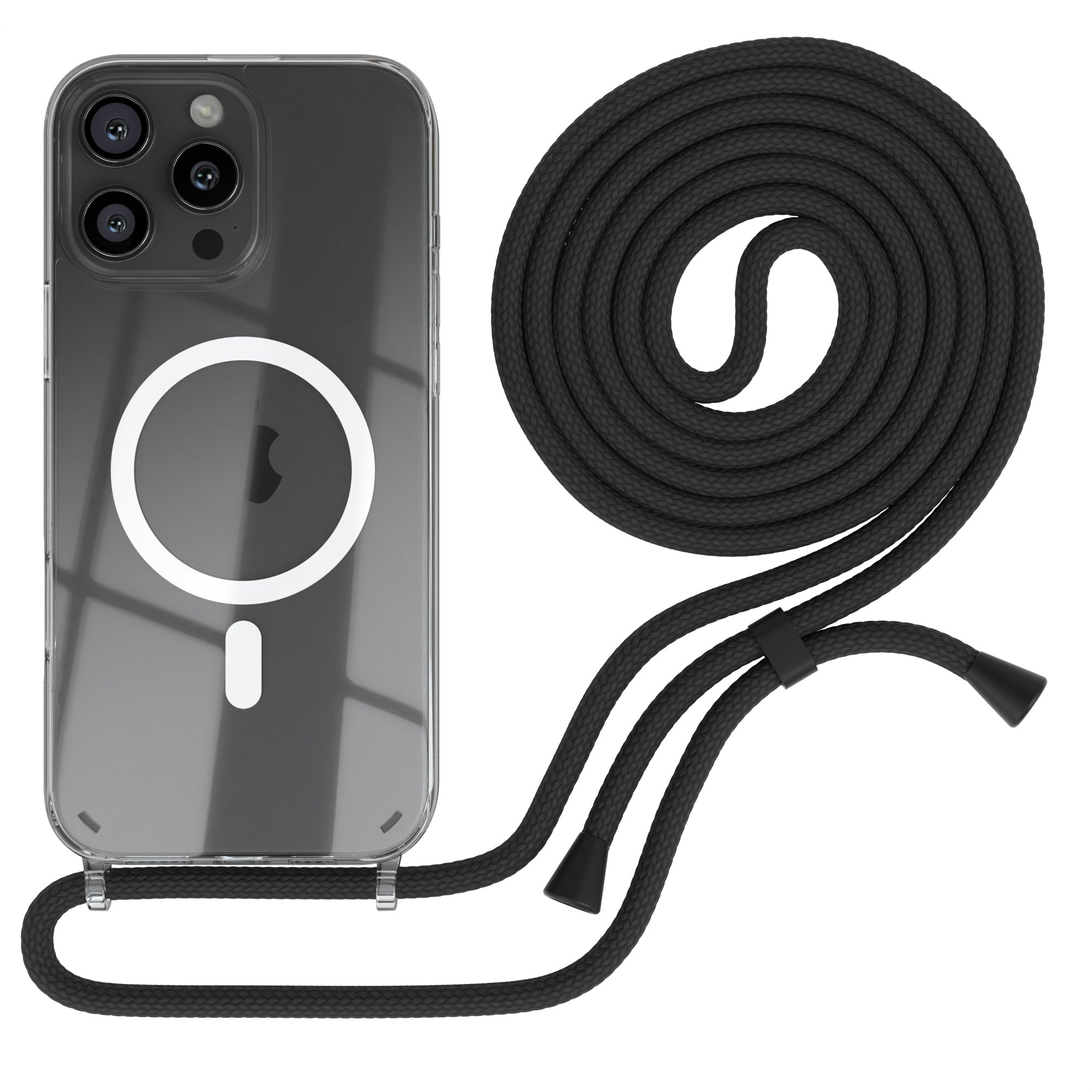 iPhone 16 Pro Max transparente Hülle + Kordel mit MagSafe