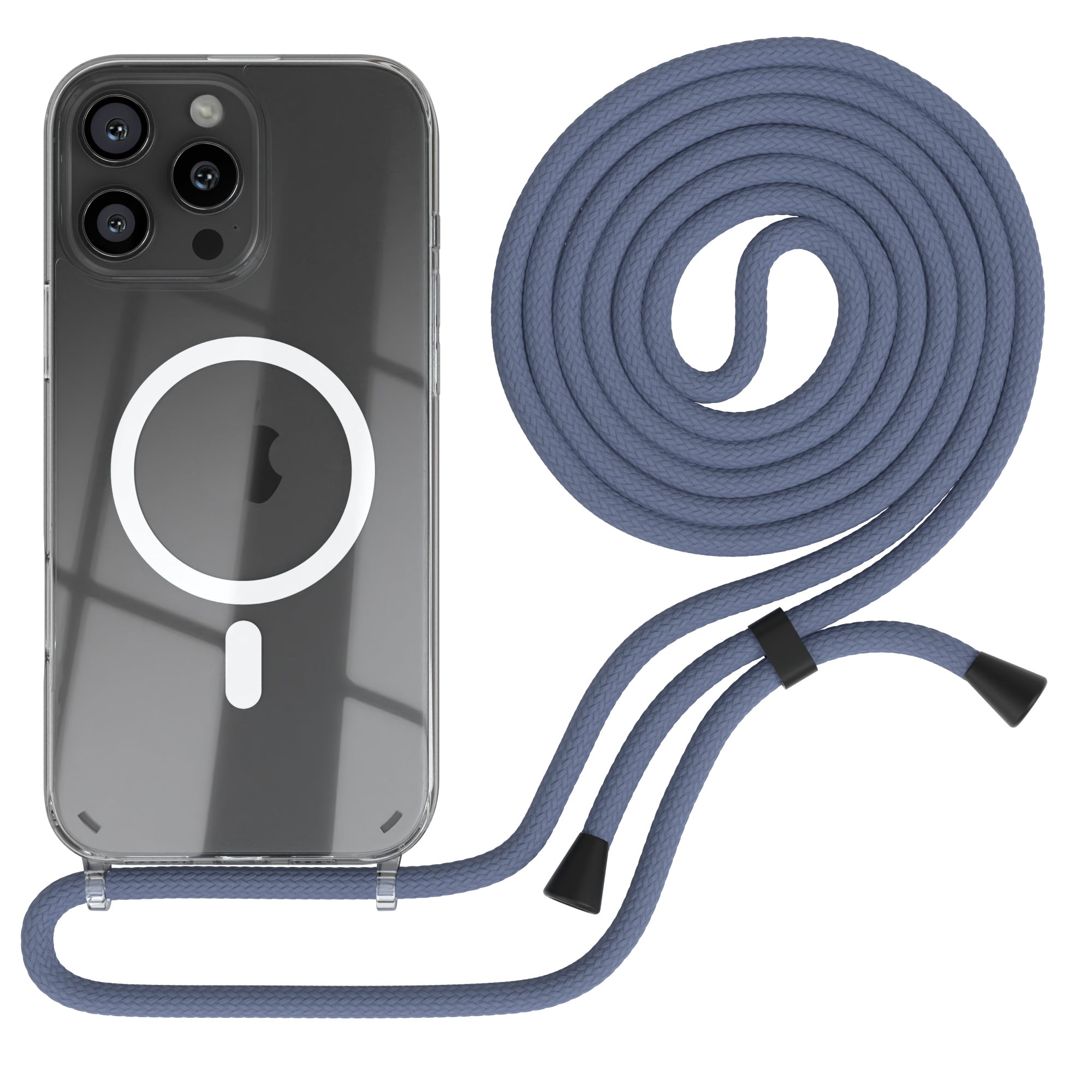 iPhone 16 Pro Max transparente Hülle + Kordel mit MagSafe