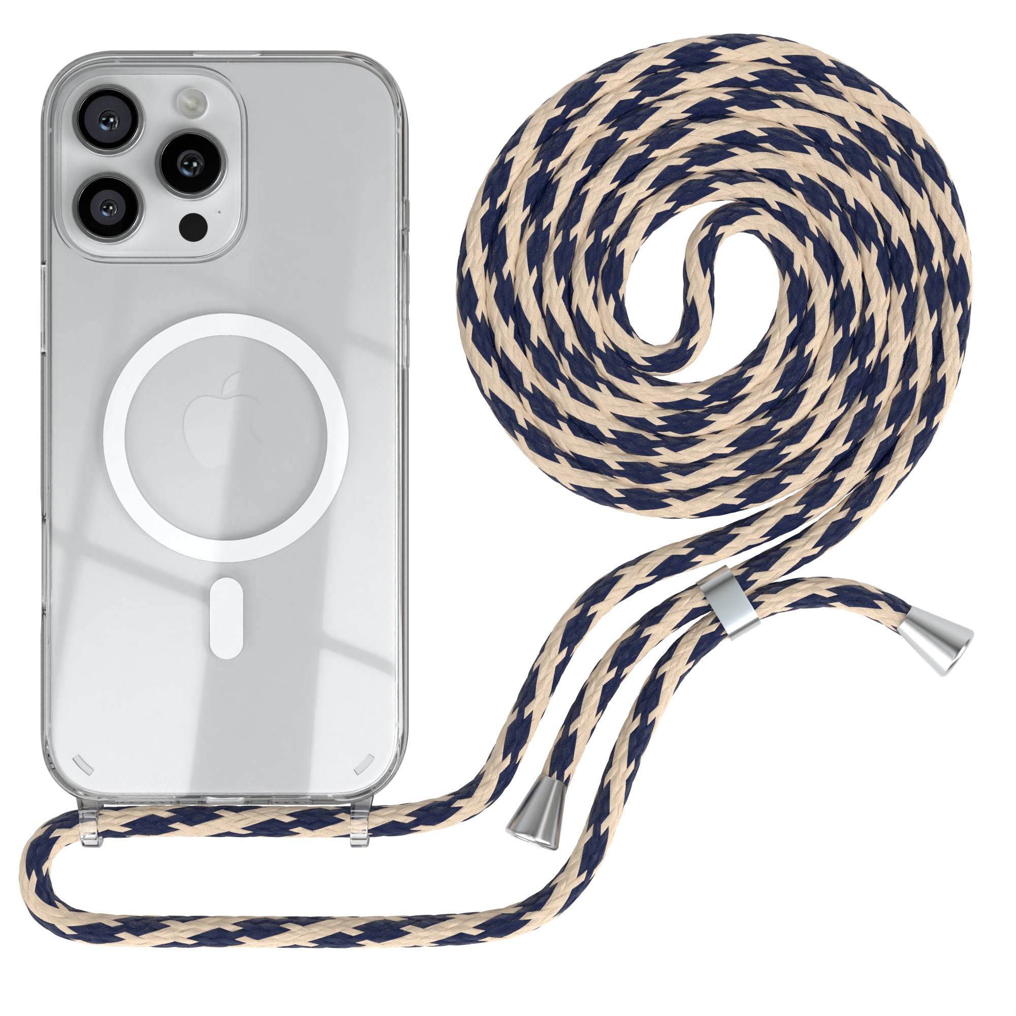 iPhone 16 Pro Max transparente Hülle + Kordel mit MagSafe