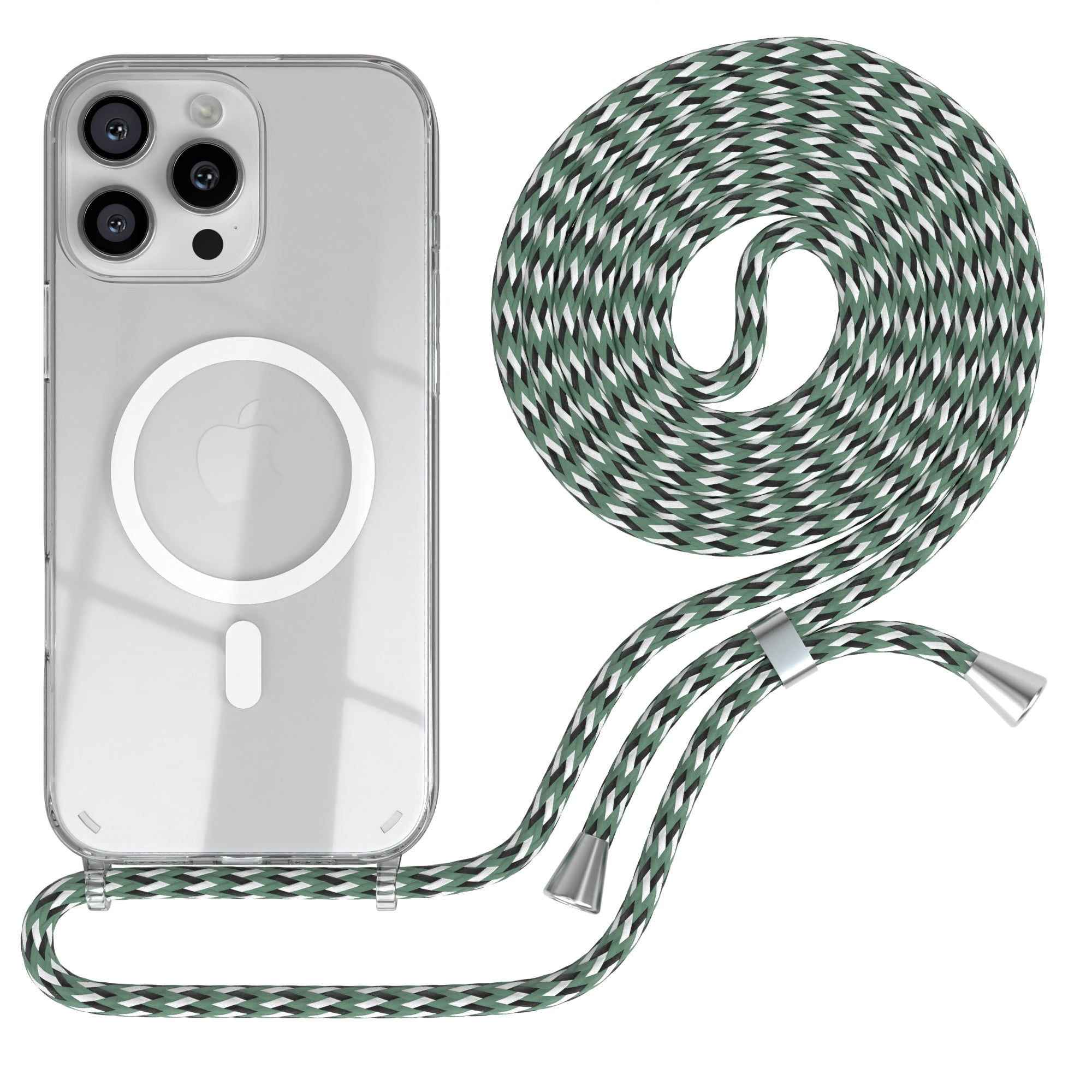iPhone 16 Pro Max transparente Hülle + Kordel mit MagSafe