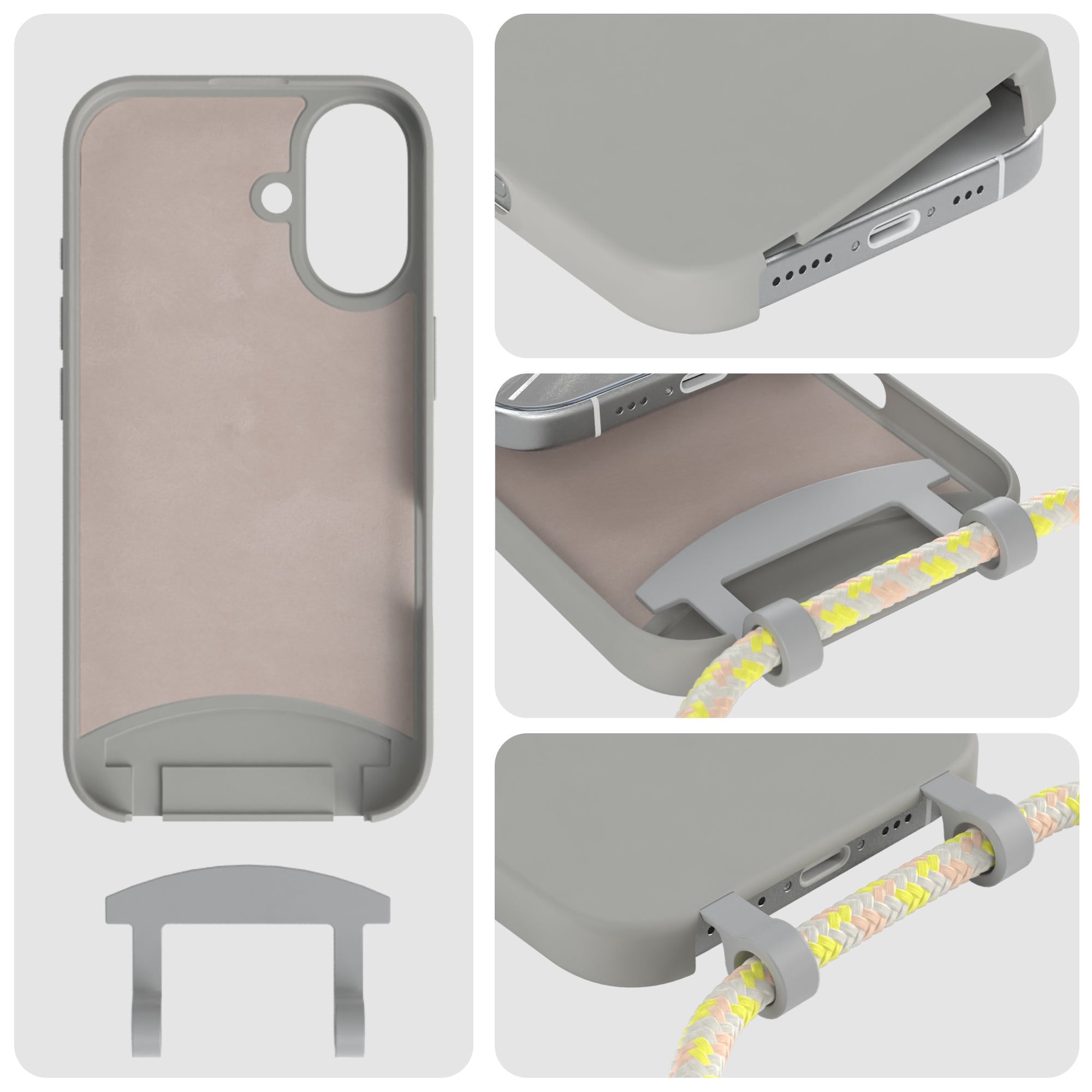 iPhone 16 2in1 Hülle mit Kordel