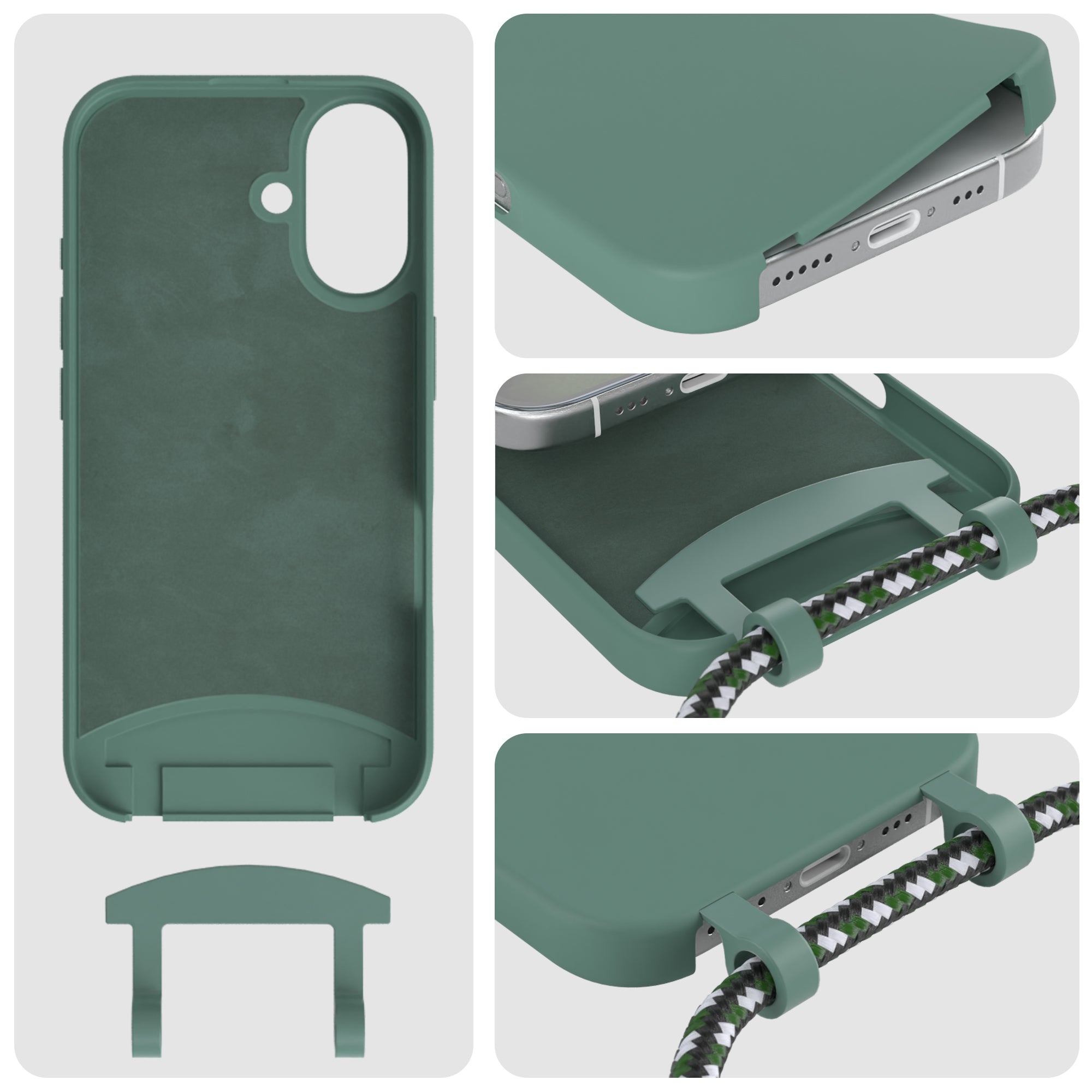 iPhone 16 2in1 Hülle mit Kordel