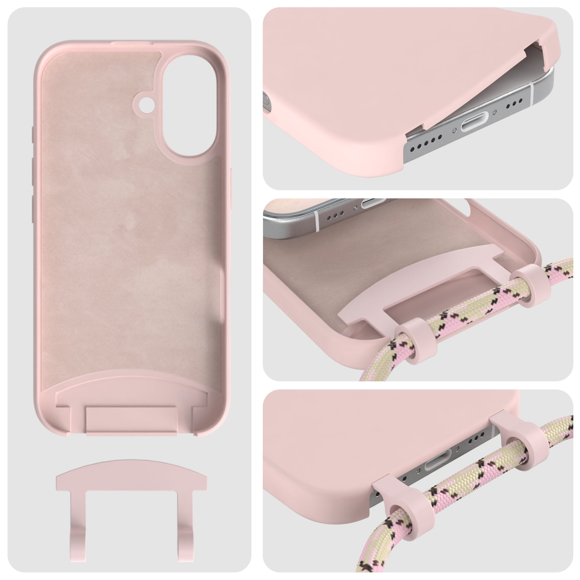 iPhone 16 2in1 Hülle mit Kordel