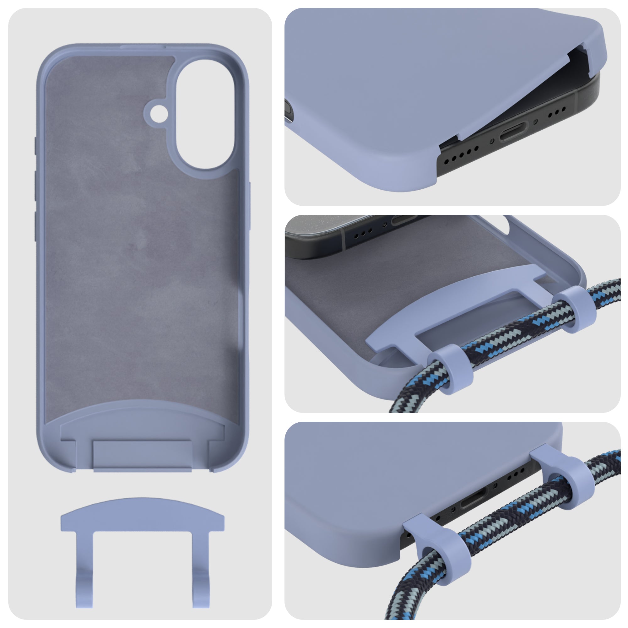 iPhone 16 2in1 Hülle mit Kordel