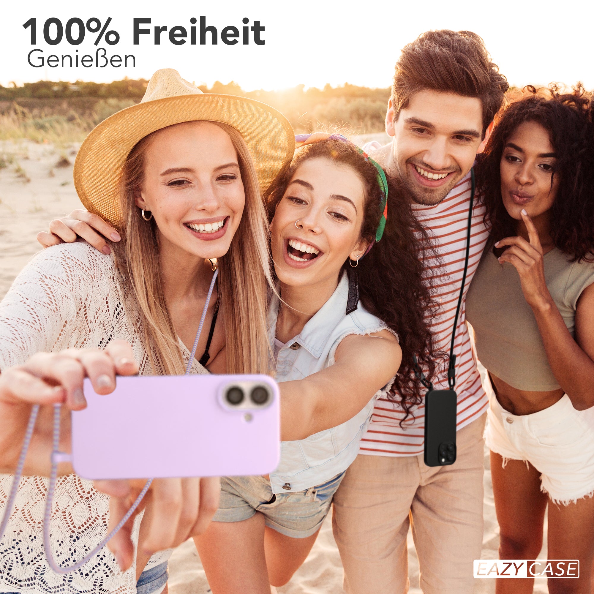 iPhone 16 2in1 Hülle mit Kordel
