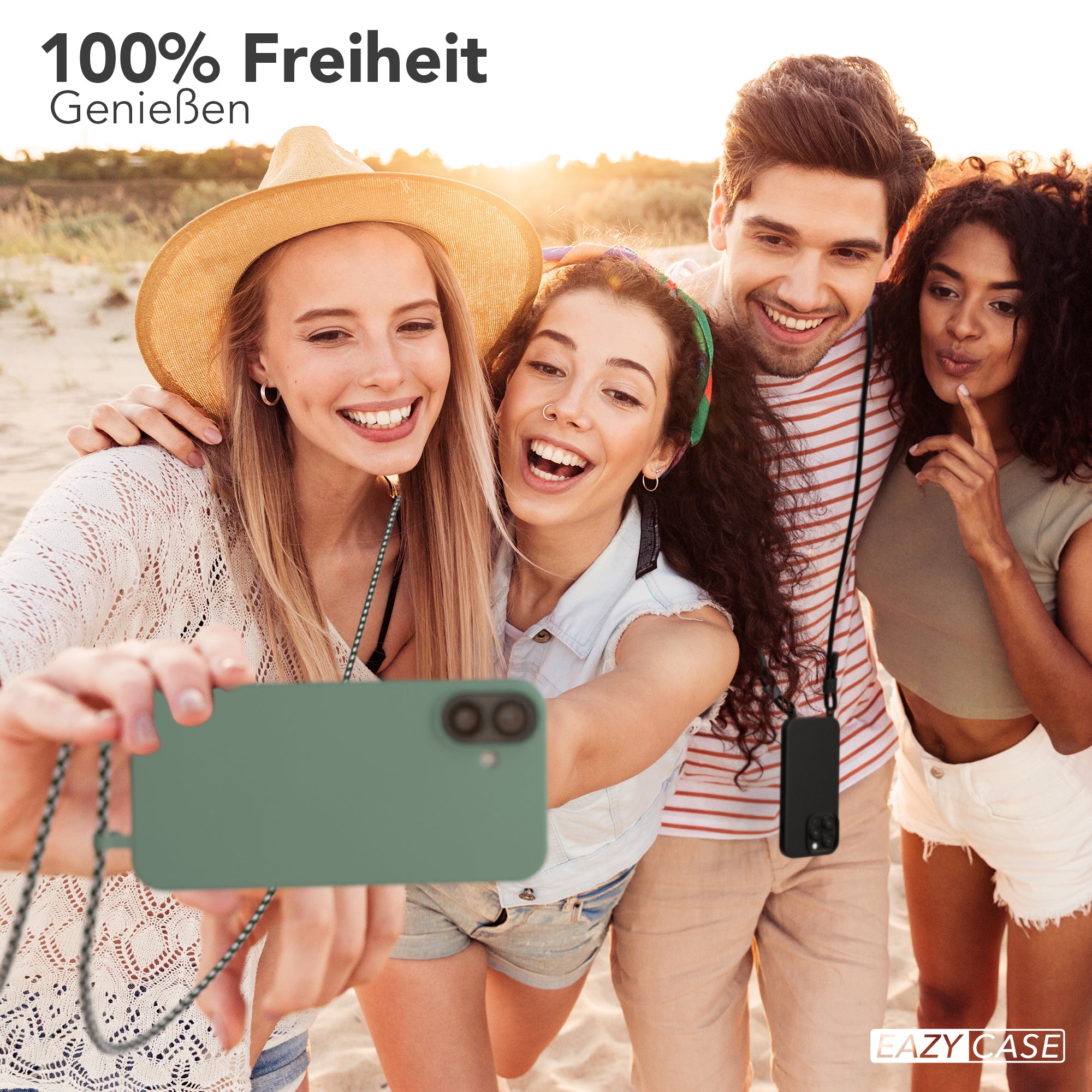iPhone 16 Plus 2in1 Hülle mit Kordel