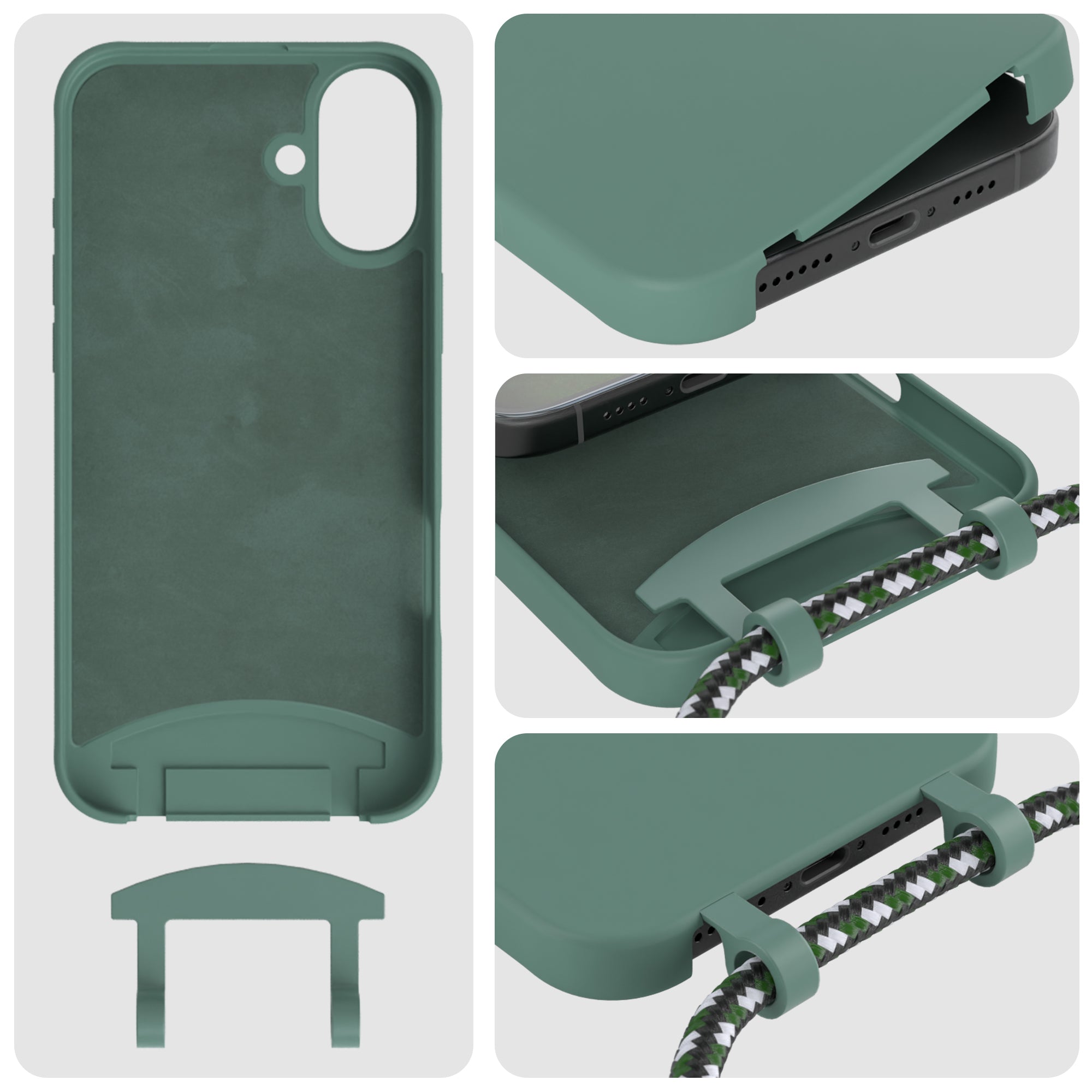 iPhone 16 Plus 2in1 Hülle mit Kordel
