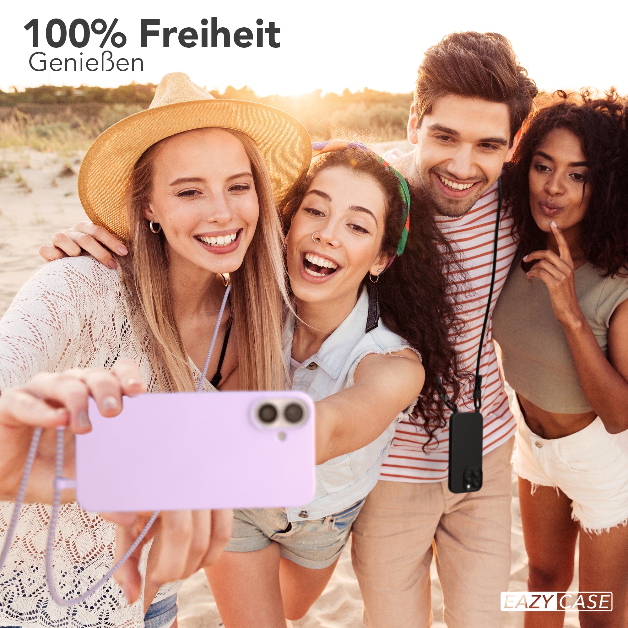 iPhone 16 Plus 2in1 Hülle mit Kordel
