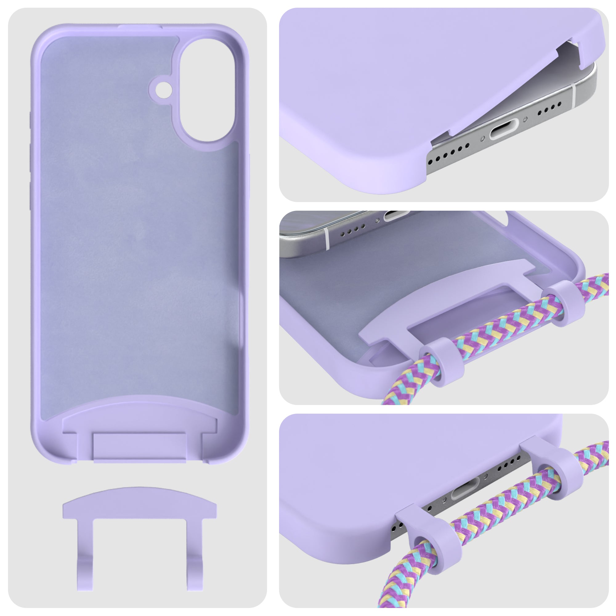 iPhone 16 Plus 2in1 Hülle mit Kordel