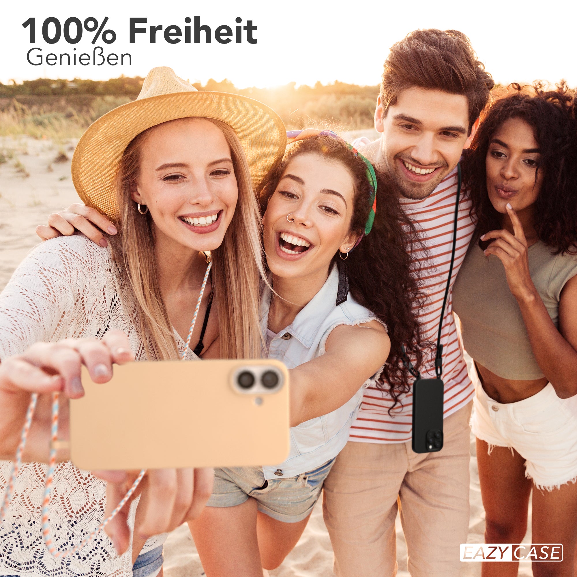 iPhone 16 Plus 2in1 Hülle mit Kordel