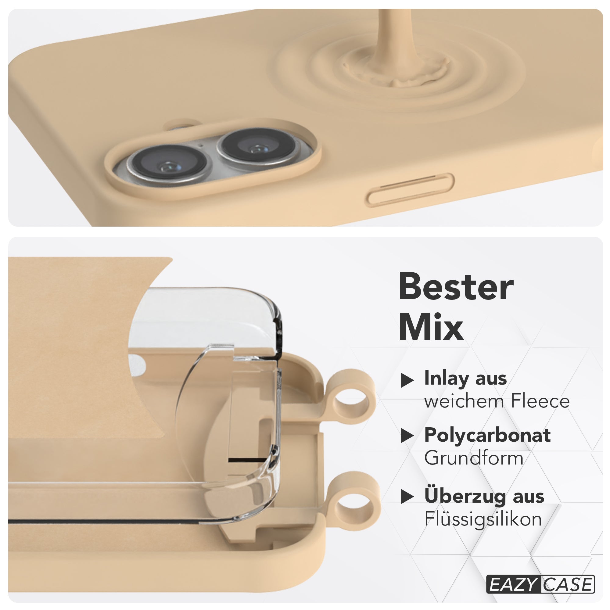 iPhone 16 Plus 2in1 Hülle mit Kordel