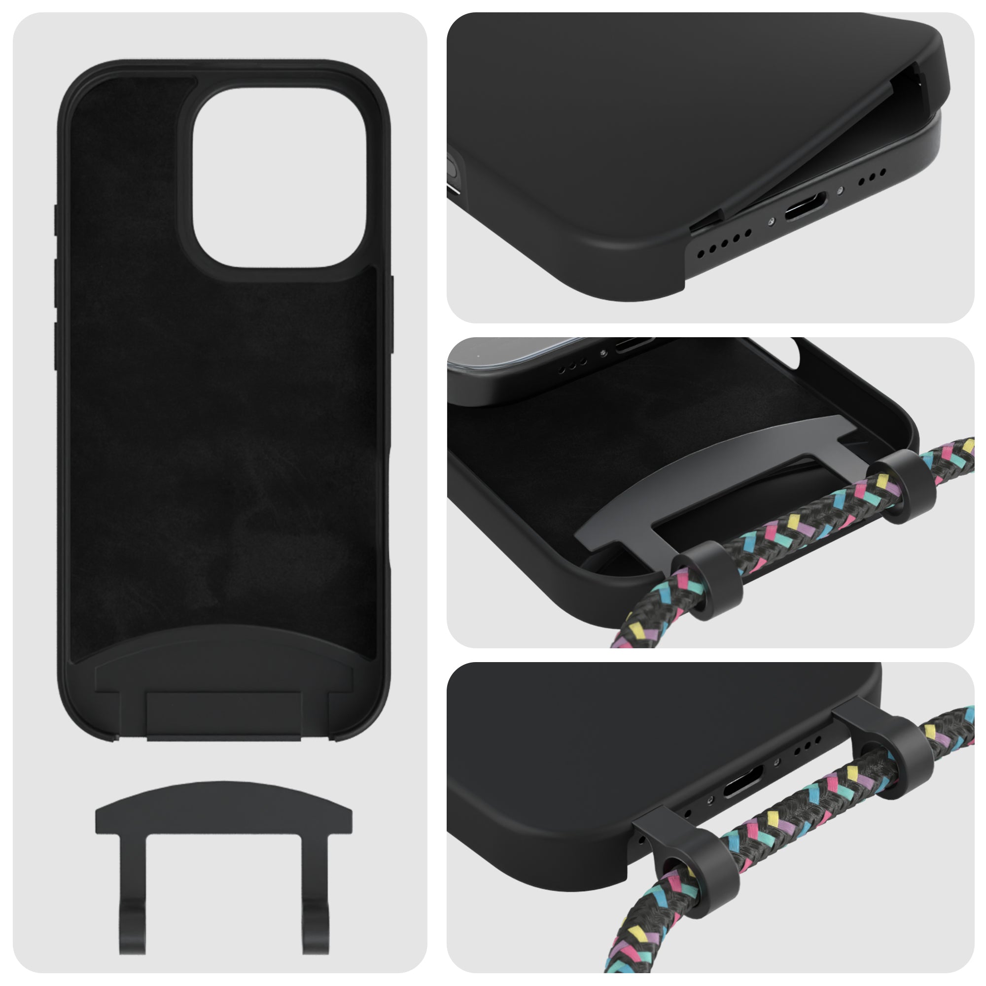 iPhone 16 Pro 2in1 Hülle mit Kordel