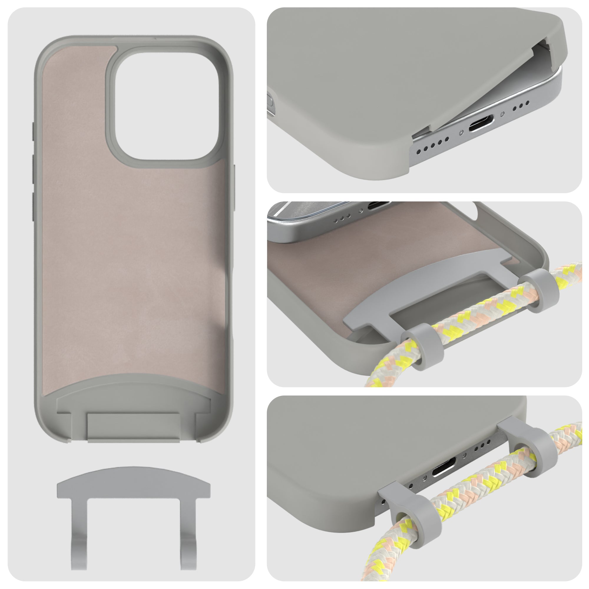 iPhone 16 Pro 2in1 Hülle mit Kordel
