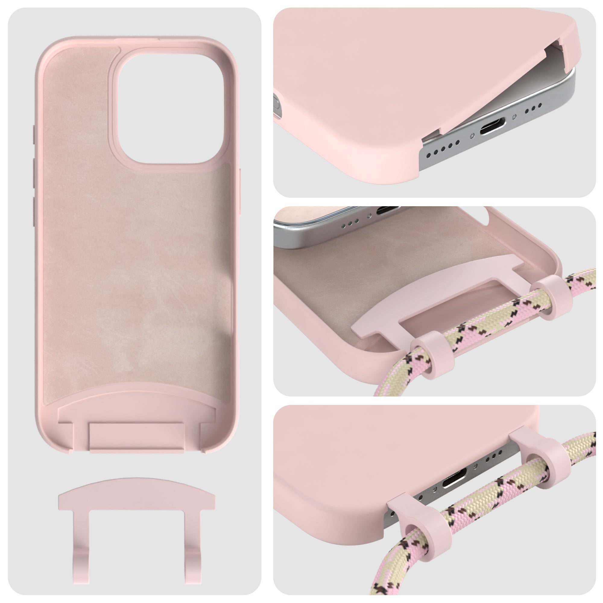 iPhone 16 Pro 2in1 Hülle mit Kordel