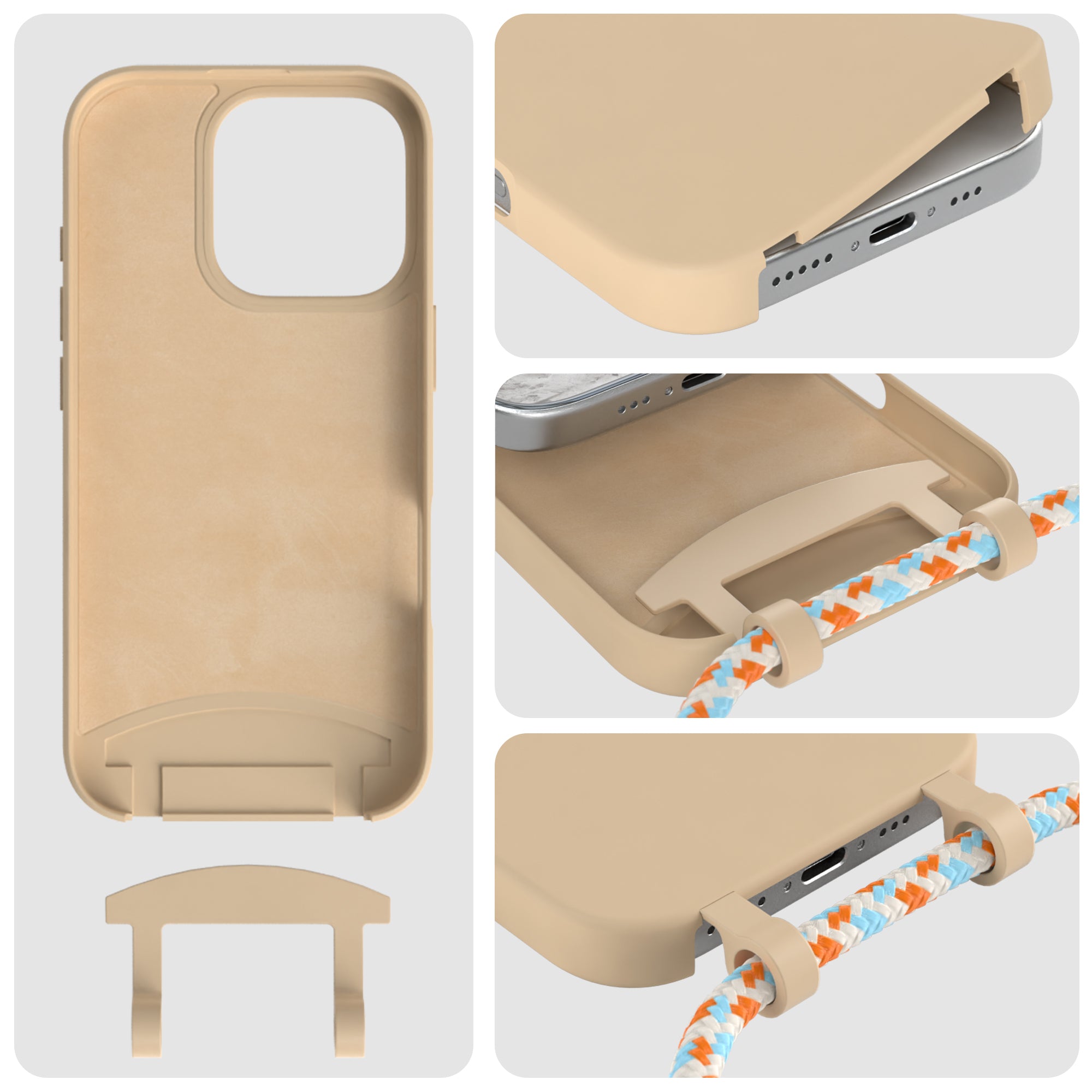 iPhone 16 Pro 2in1 Hülle mit Kordel