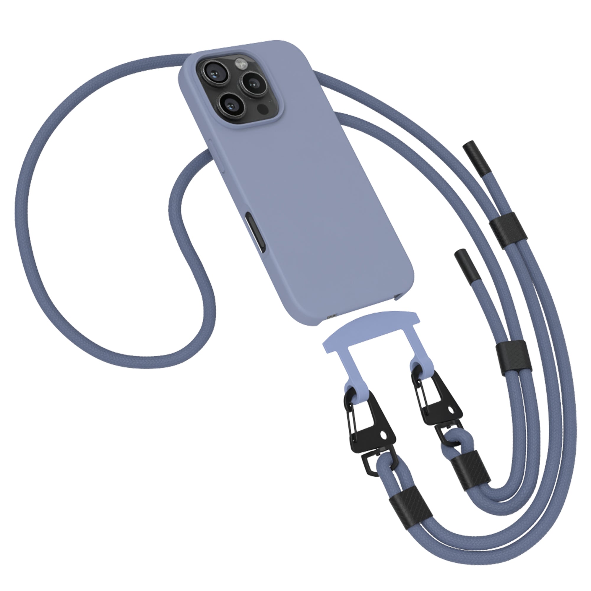 iPhone 16 Pro 2in1 Hülle + Kordel mit Karabinern