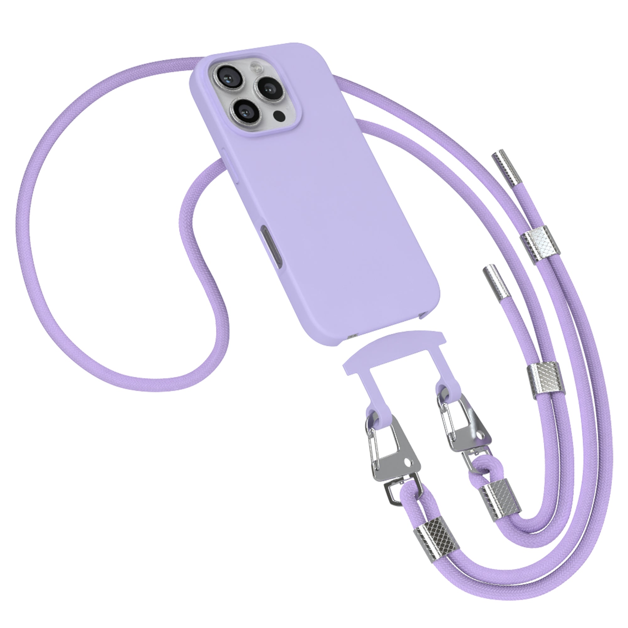 iPhone 16 Pro 2in1 Hülle + Kordel mit Karabinern