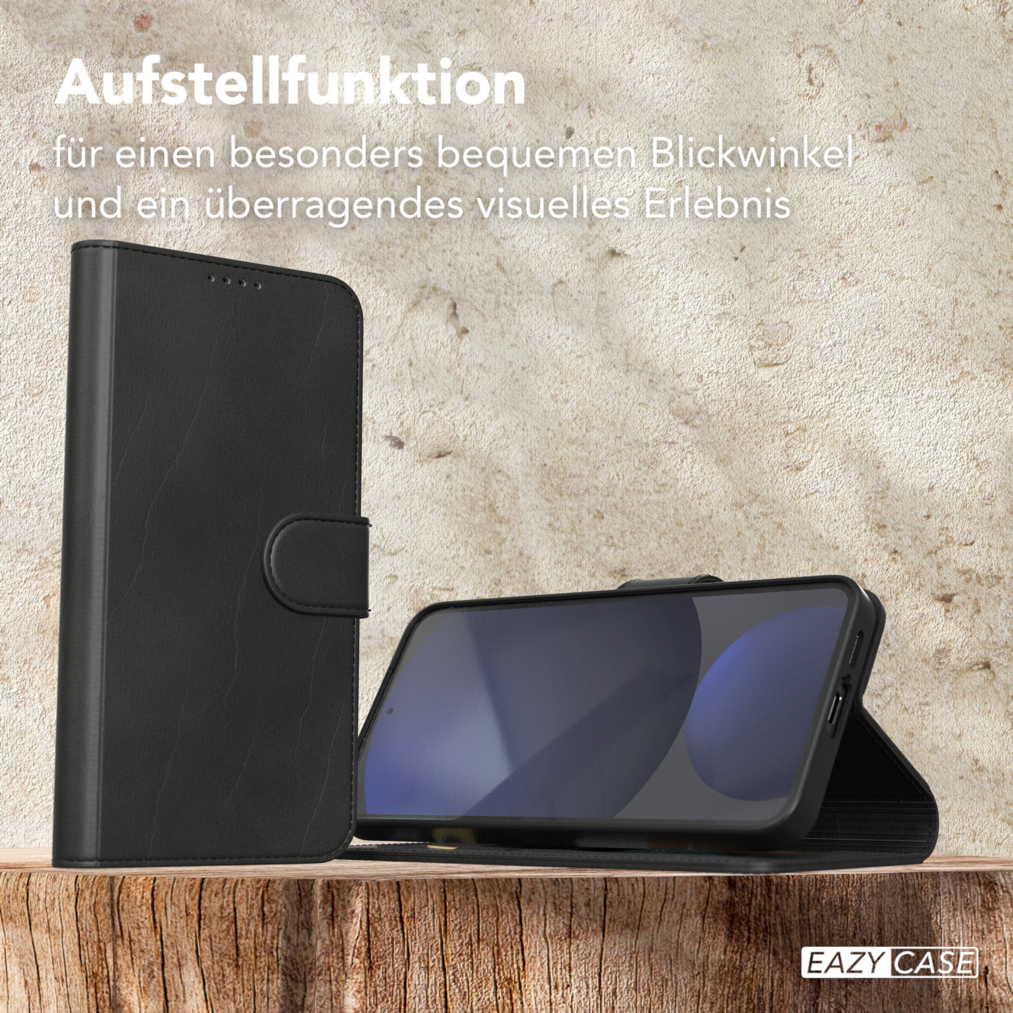 Galaxy S24 FE Klapphülle aus Kunstleder