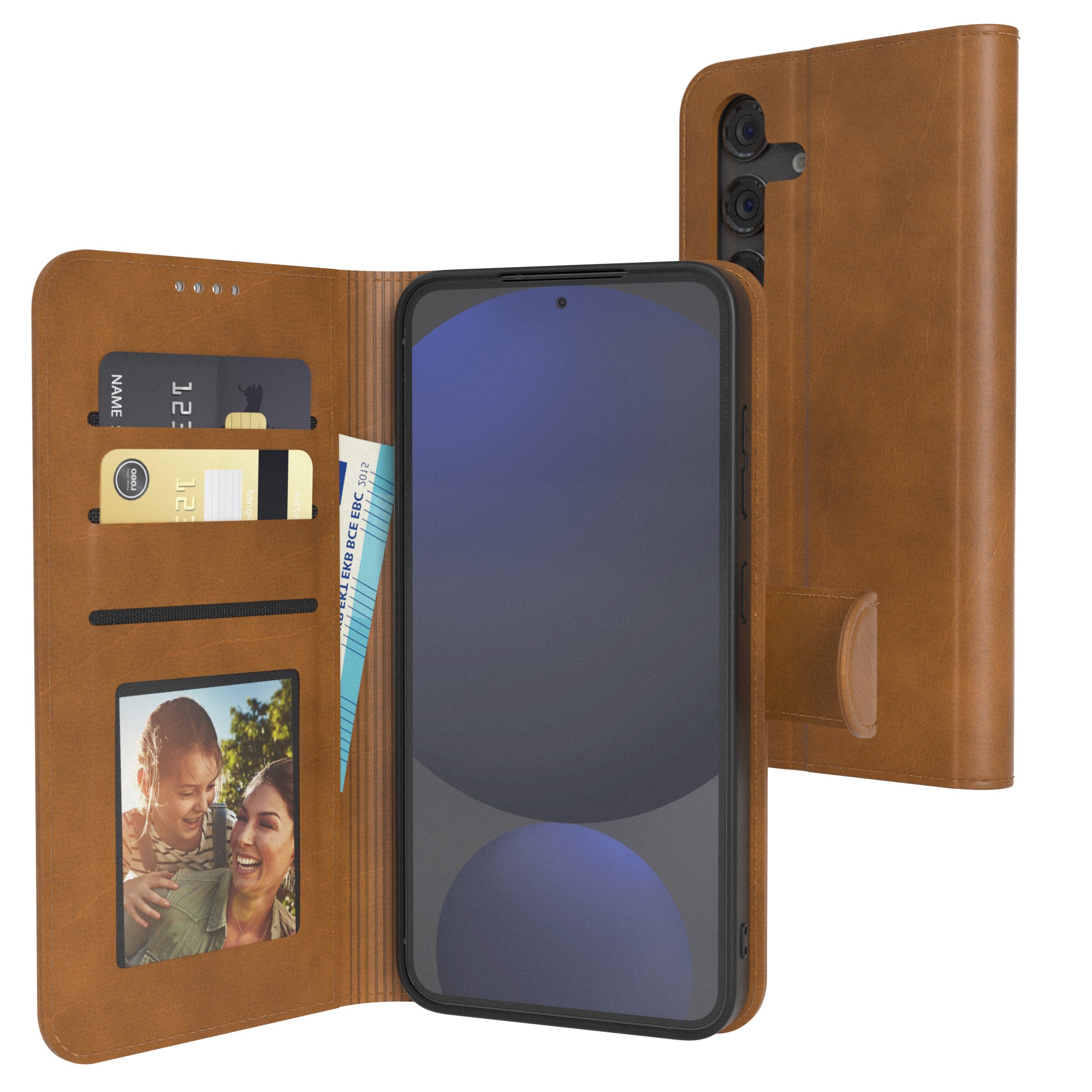 Galaxy S24 FE Klapphülle aus Kunstleder