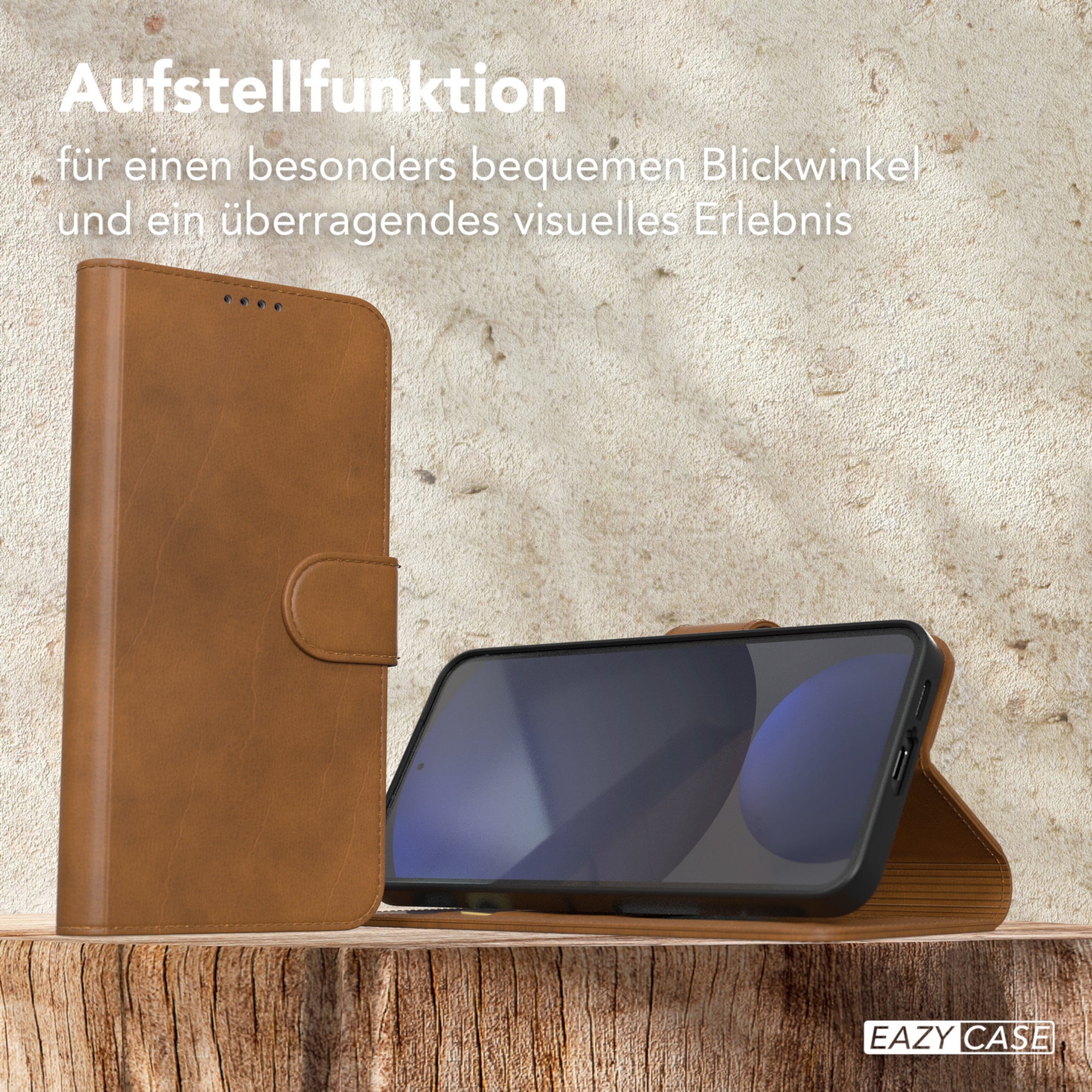 Galaxy S24 FE Klapphülle aus Kunstleder