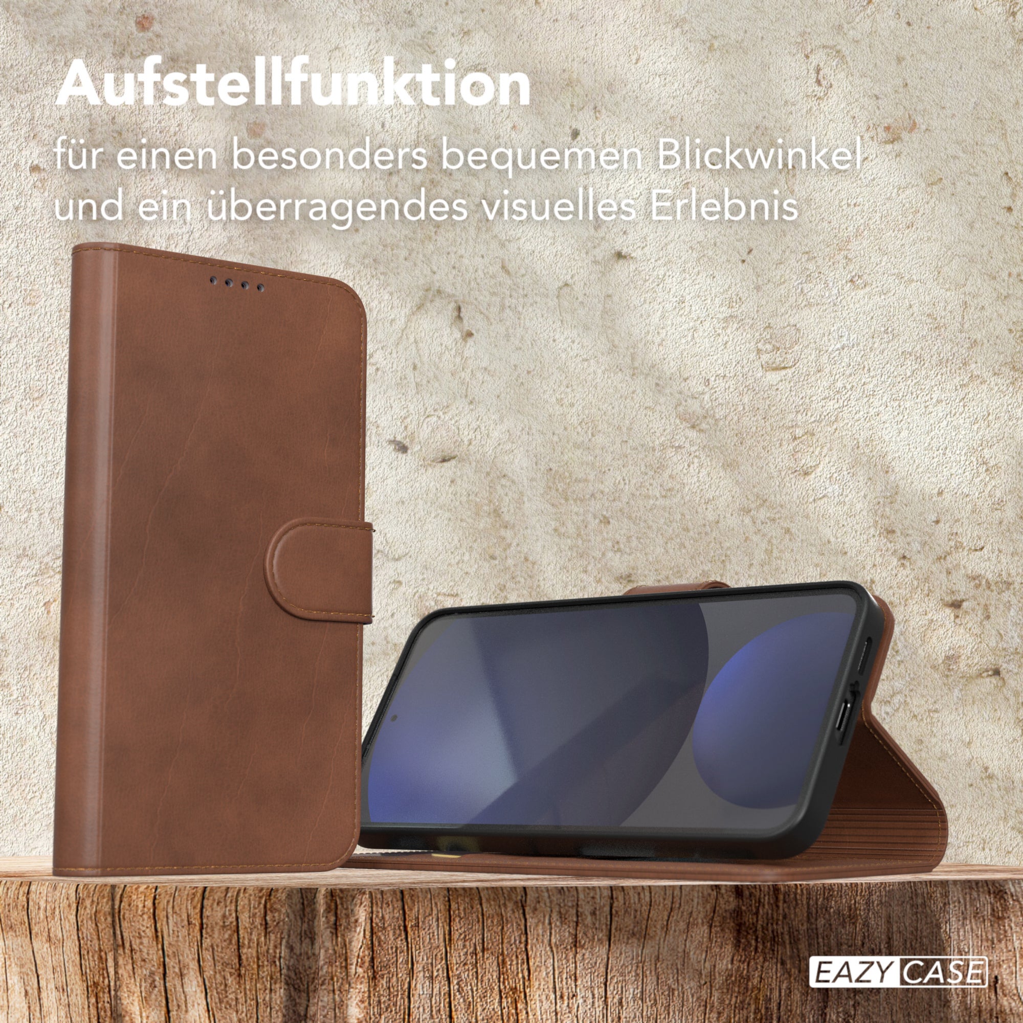 Galaxy S24 FE Klapphülle aus Kunstleder