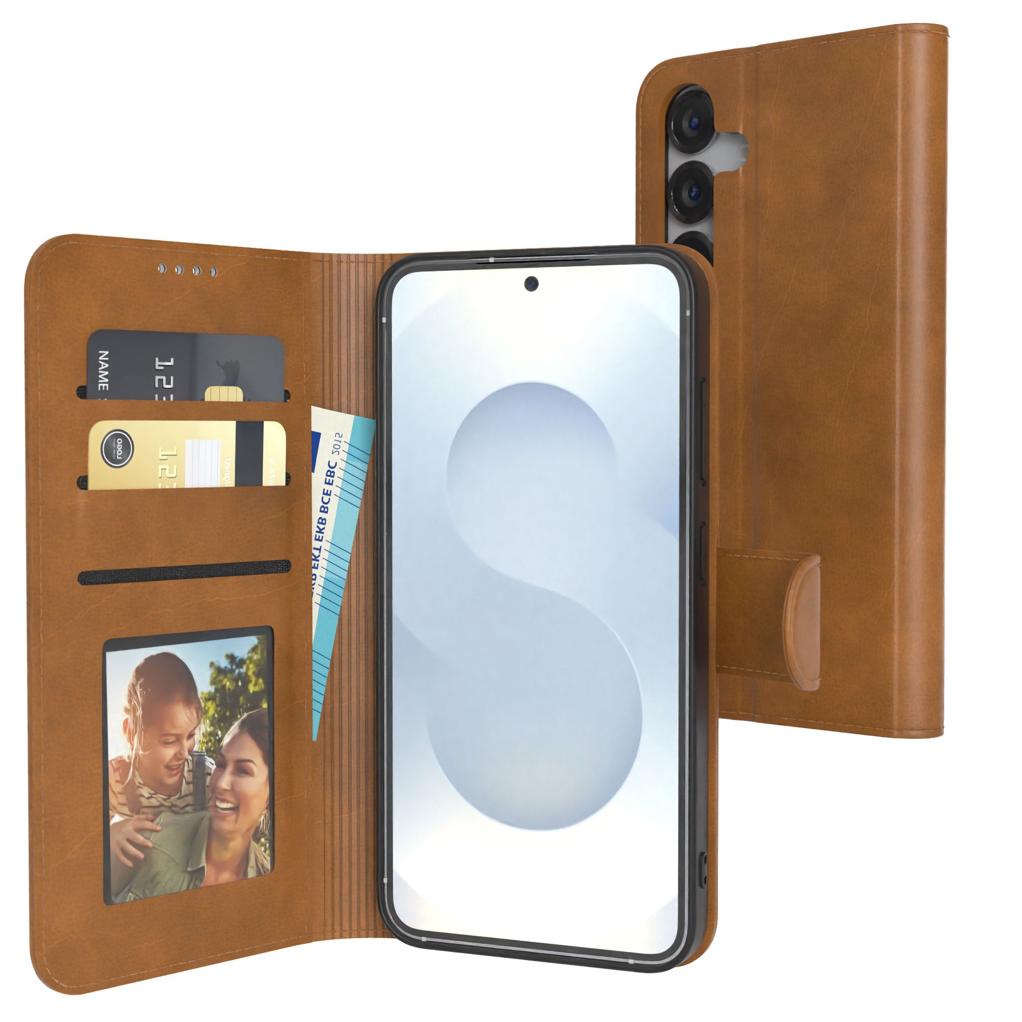 Galaxy S25 Klapphülle aus Kunstleder