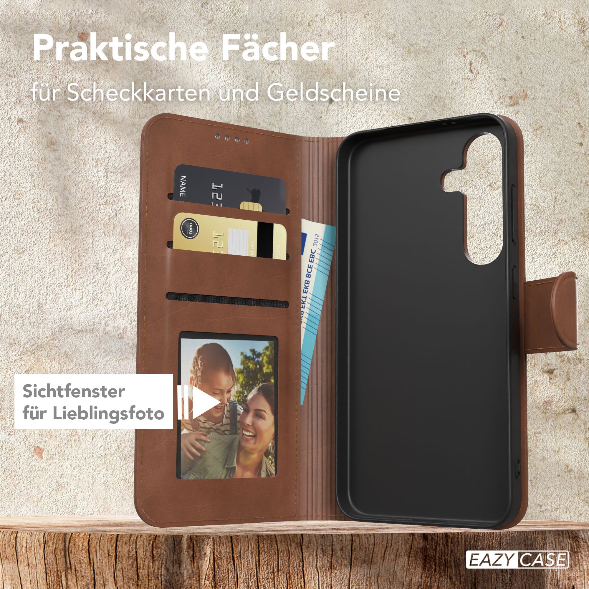 Galaxy S25 Klapphülle aus Kunstleder