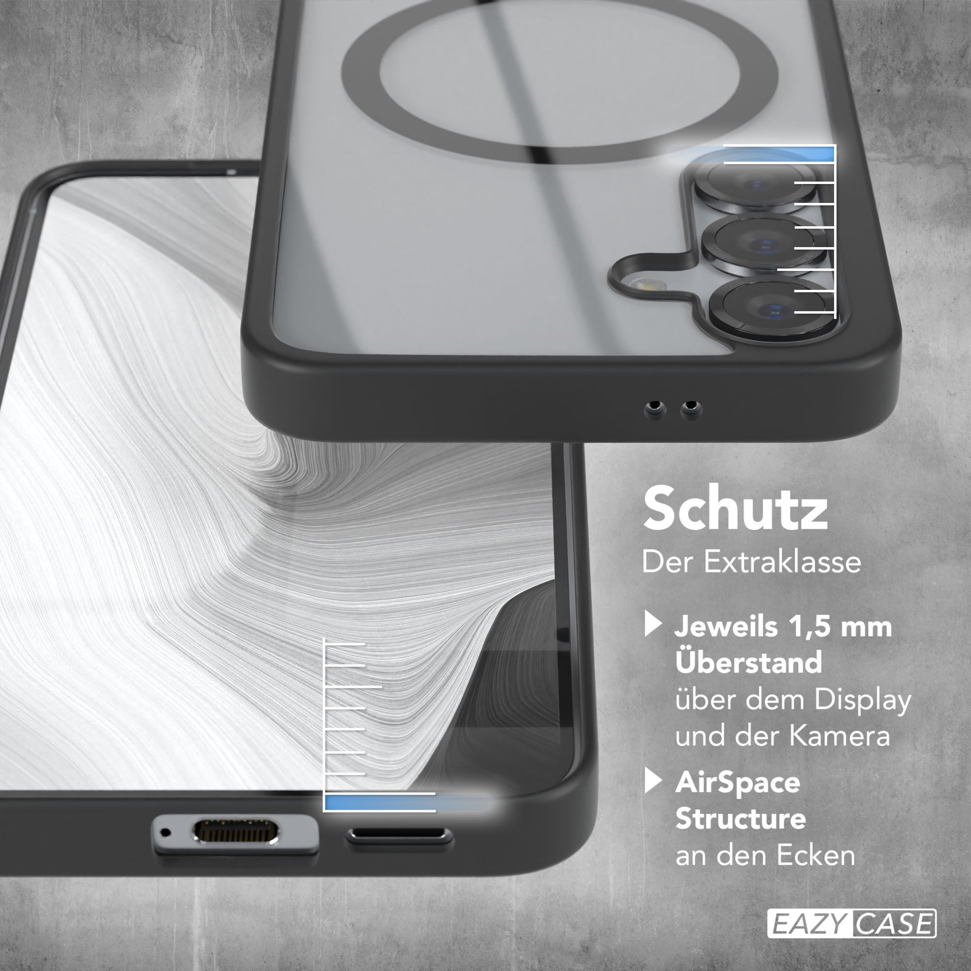 Galaxy S25 transparente Hülle mit MagSafe